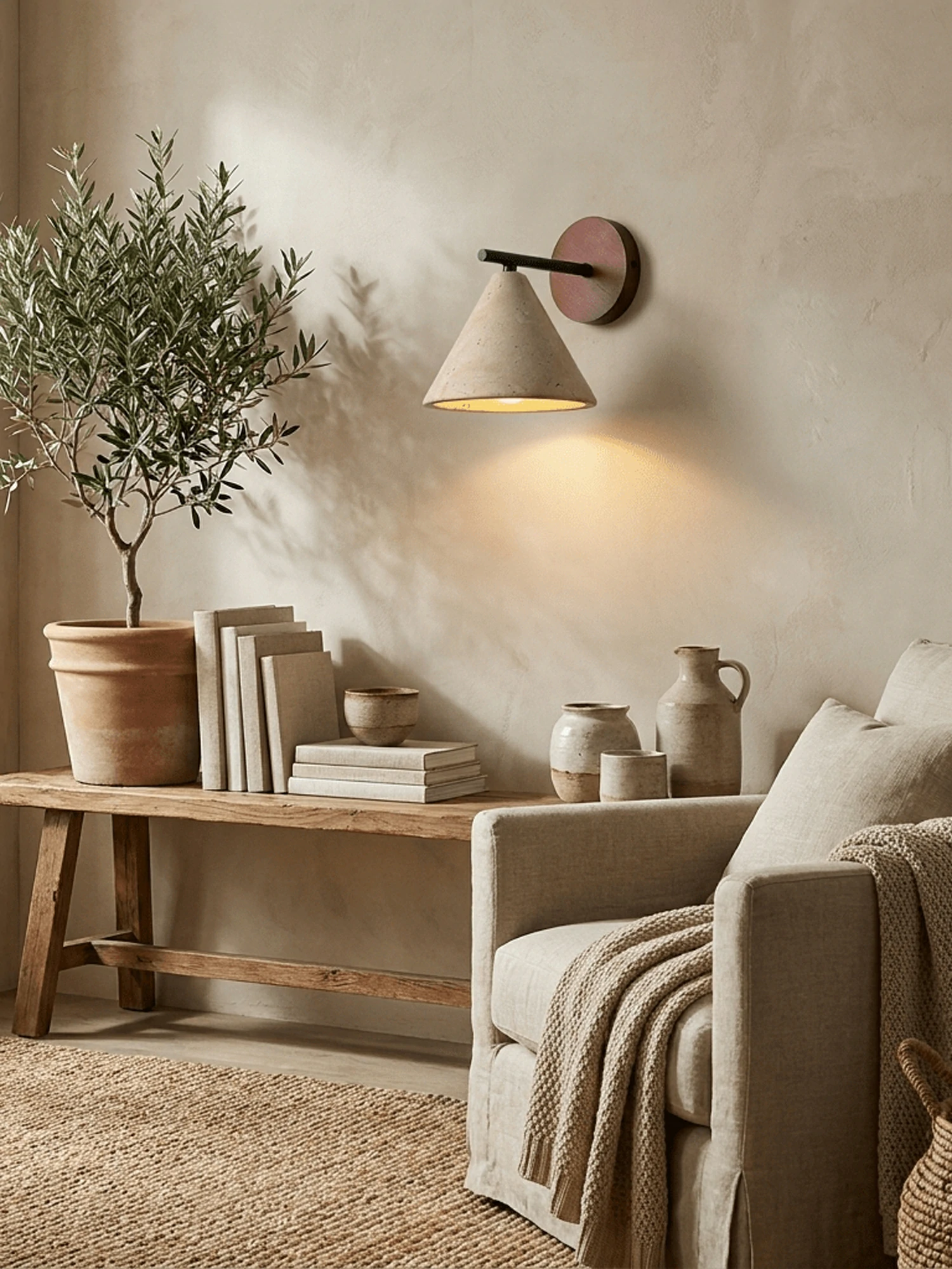 Conical Travertine Wall Light - Image 4