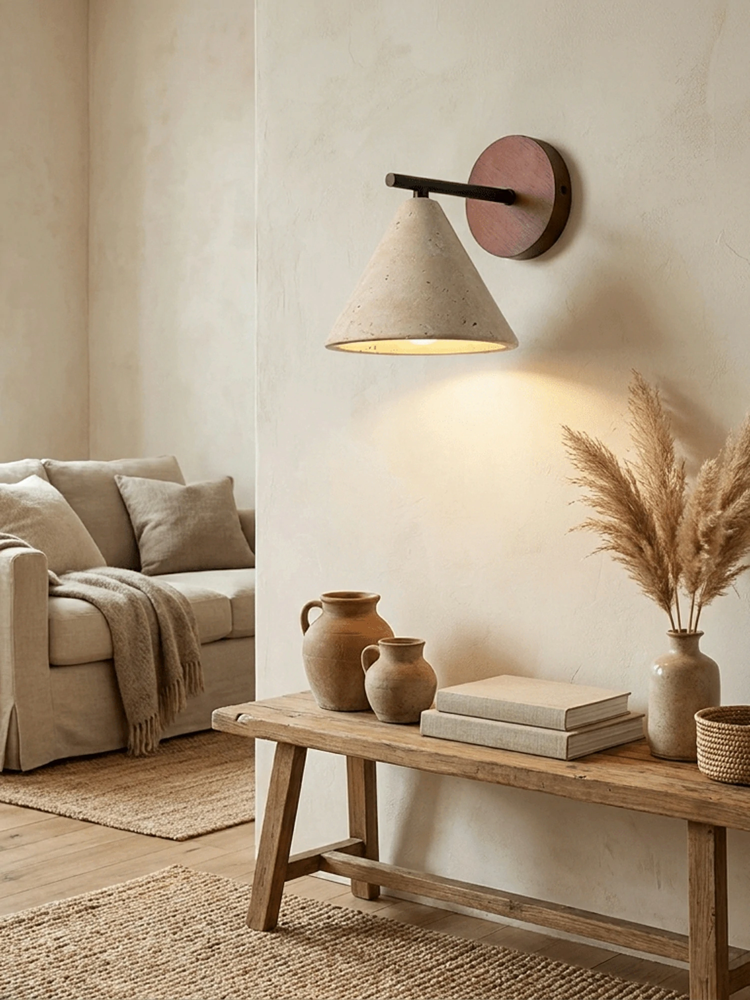 Conical Travertine Wall Light - Image 2