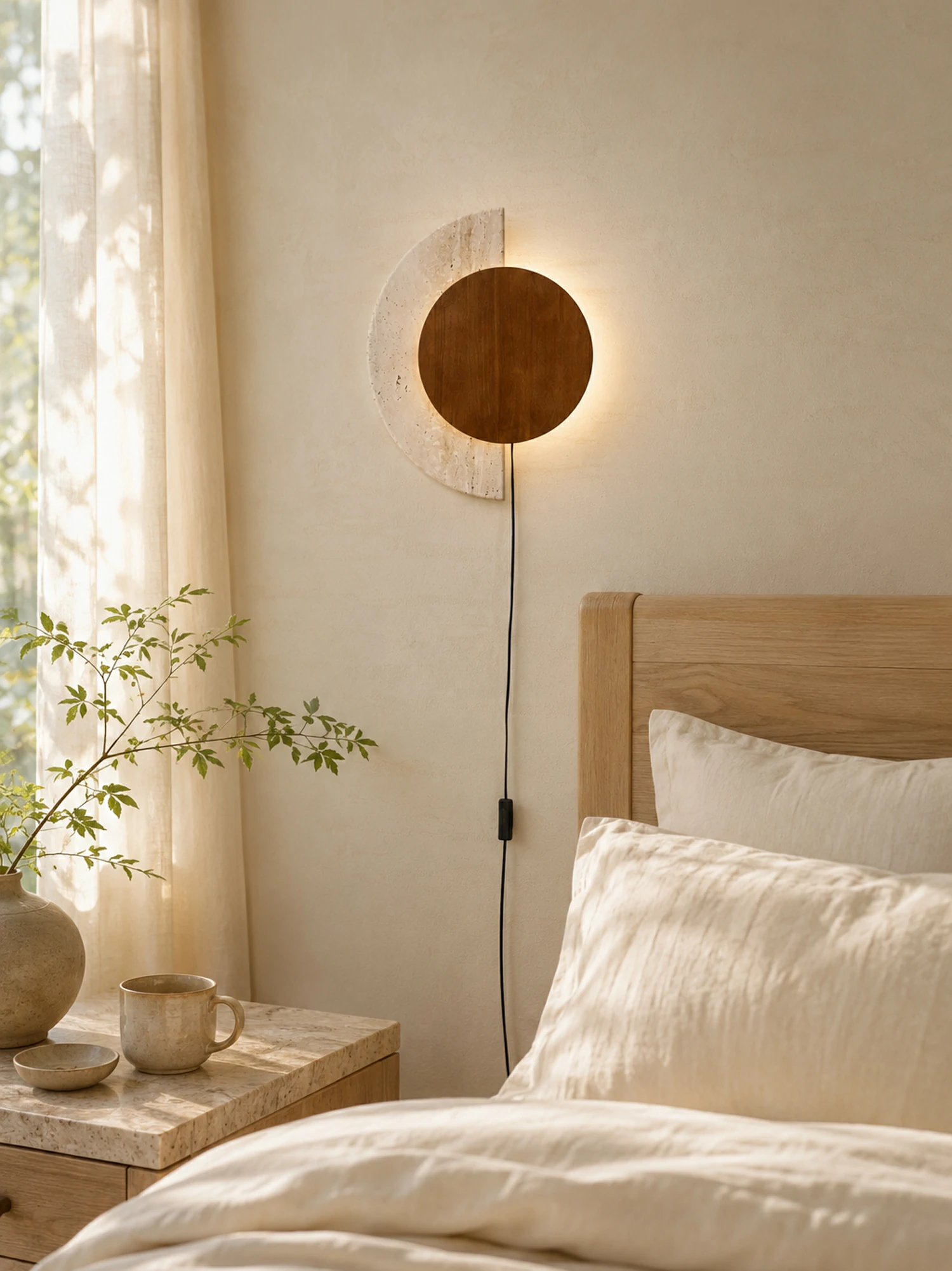 Crescent Halo Plug-in Wall Sconce - Image 7