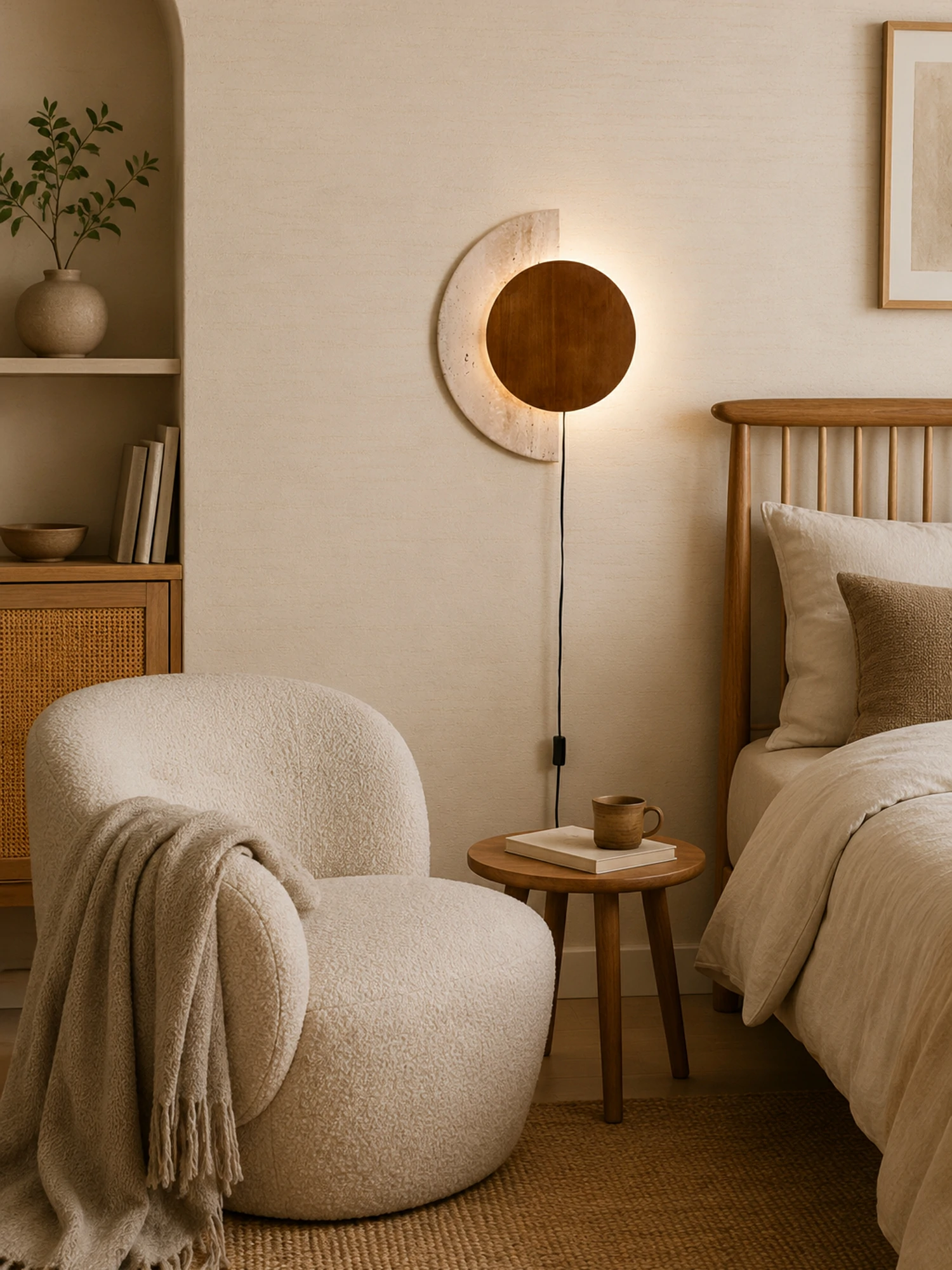 Crescent Halo Plug-in Wall Sconce - Image 3