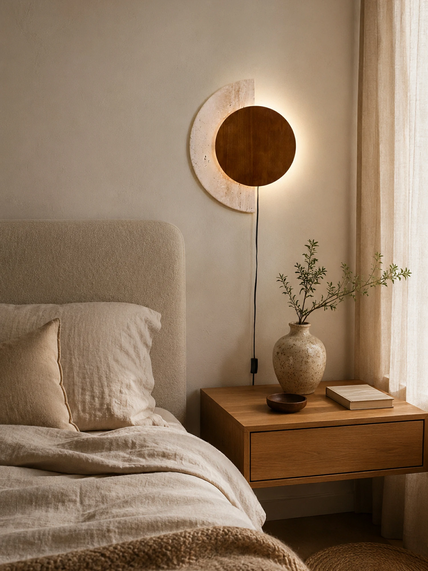 Crescent Halo Plug-in Wall Sconce - Image 4