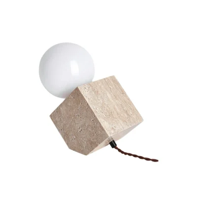 Cube Stone Table Lamp