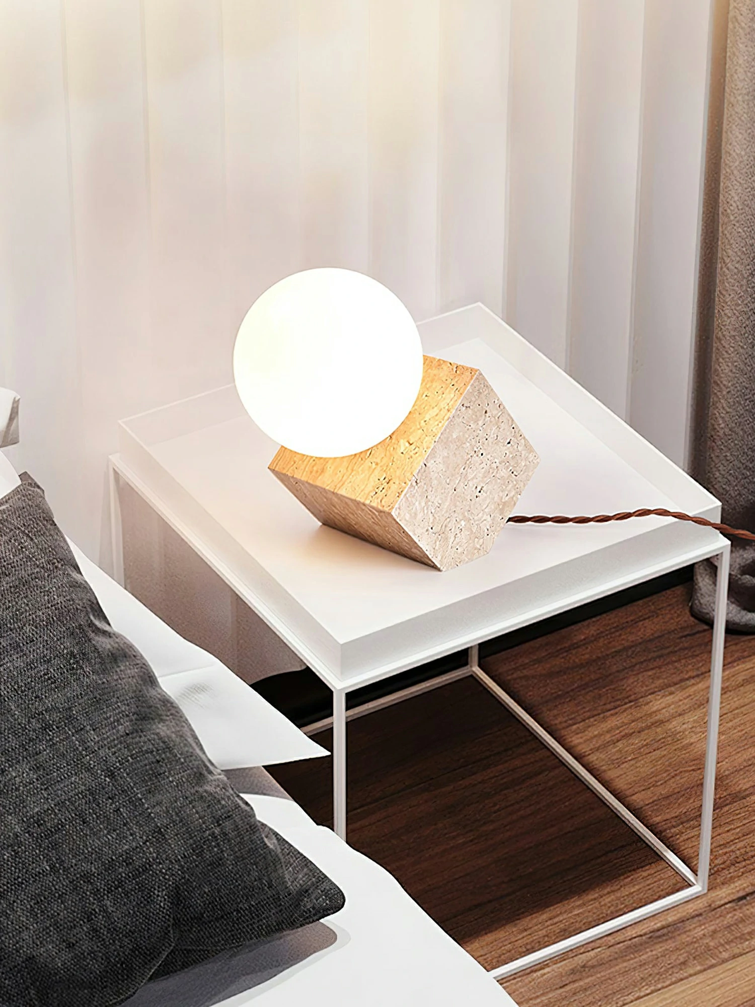 Cube Stone Table Lamp - Image 4