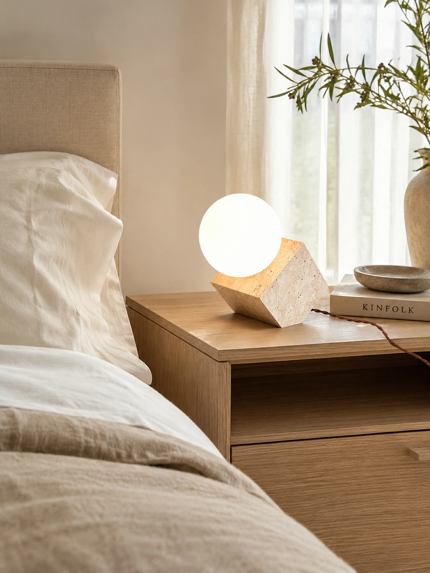 Cube Stone Table Lamp - Image 3
