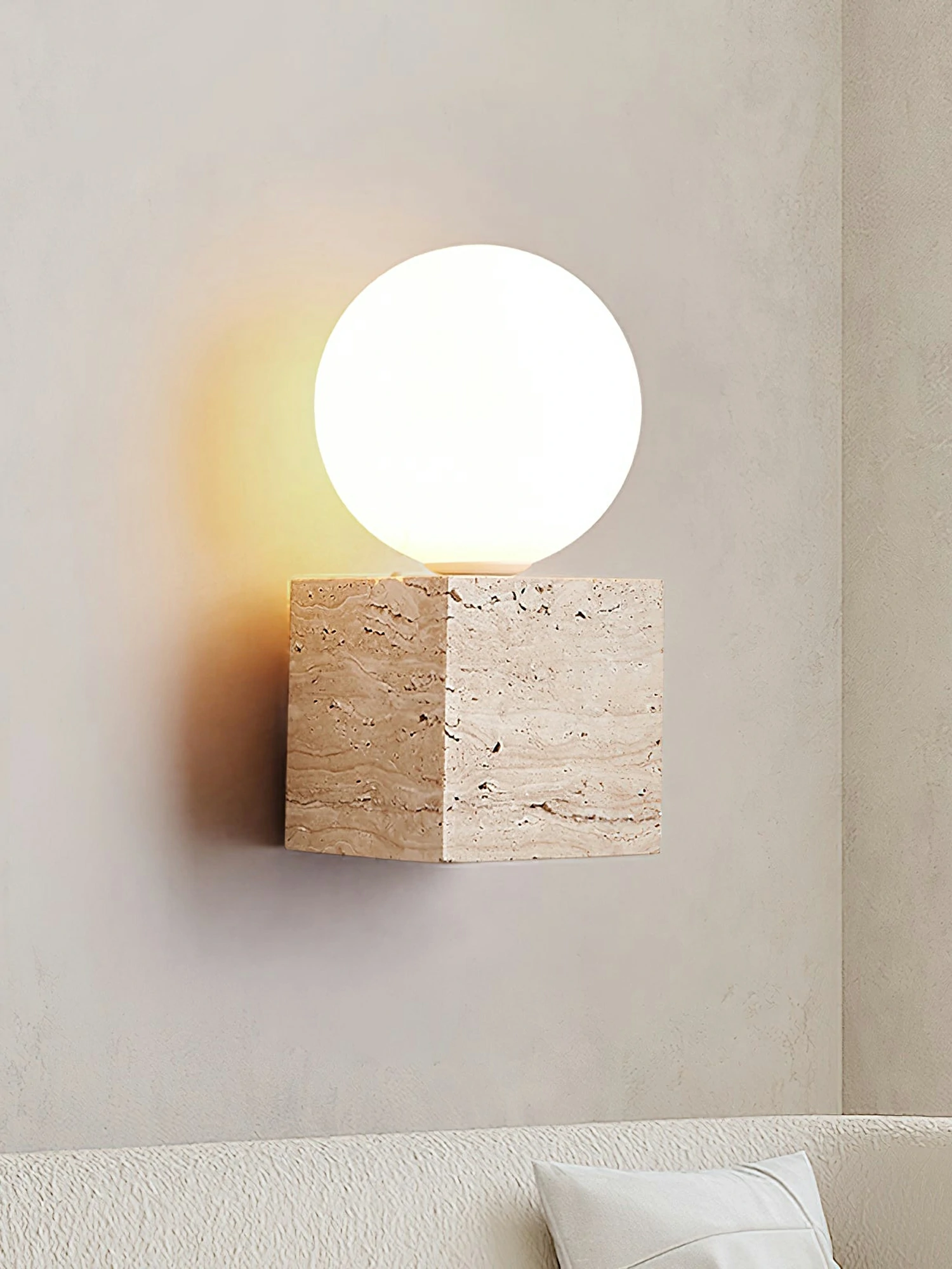 Cube Stone Wall Lamp - Image 8