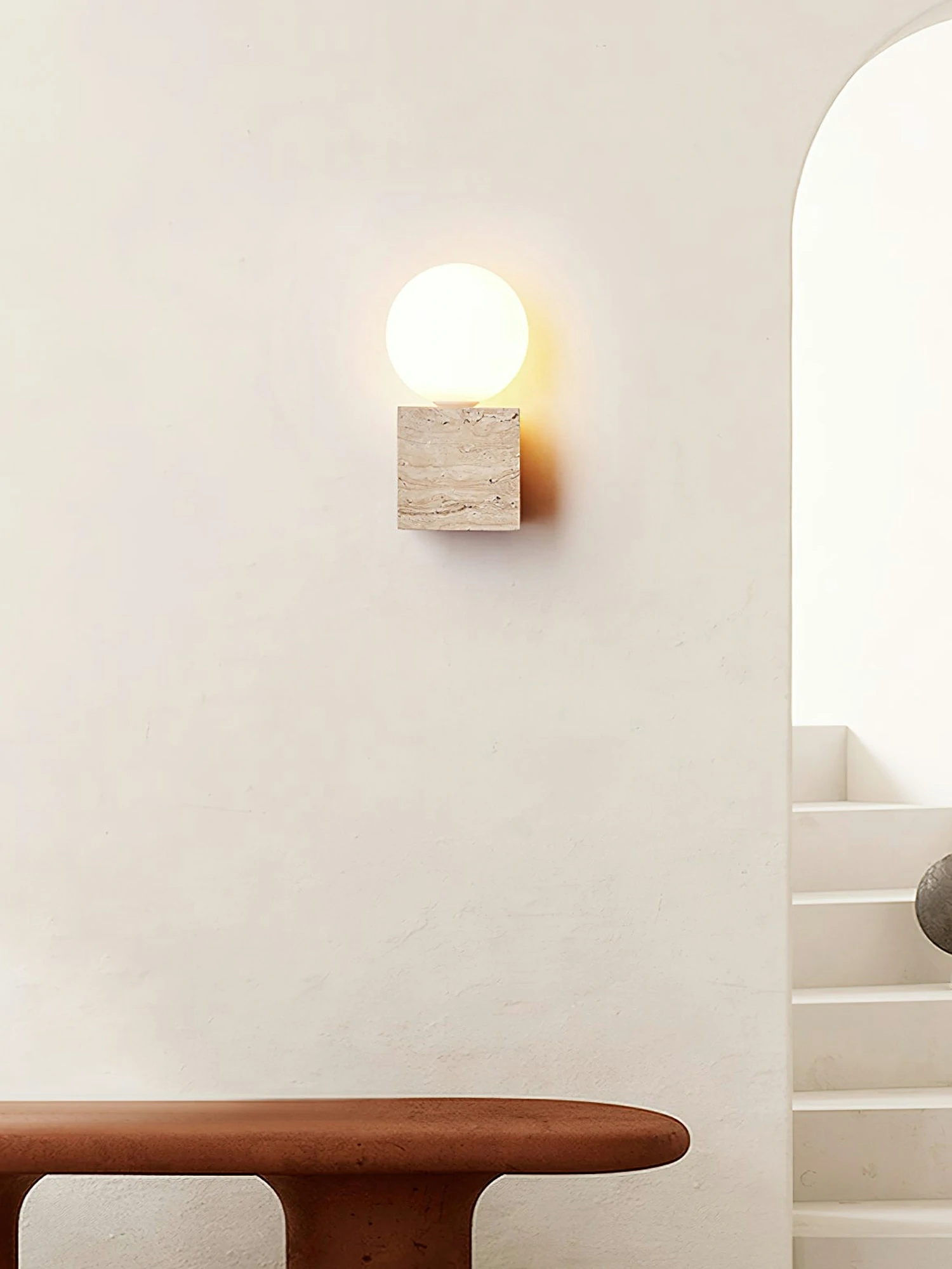 Cube Stone Wall Lamp - Image 7