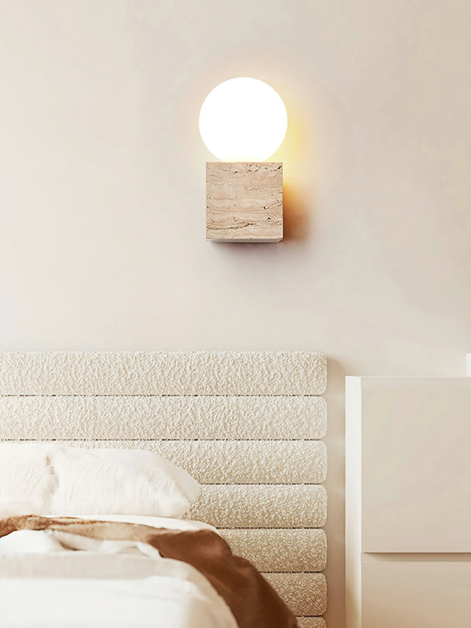 Cube Stone Wall Lamp - Image 2