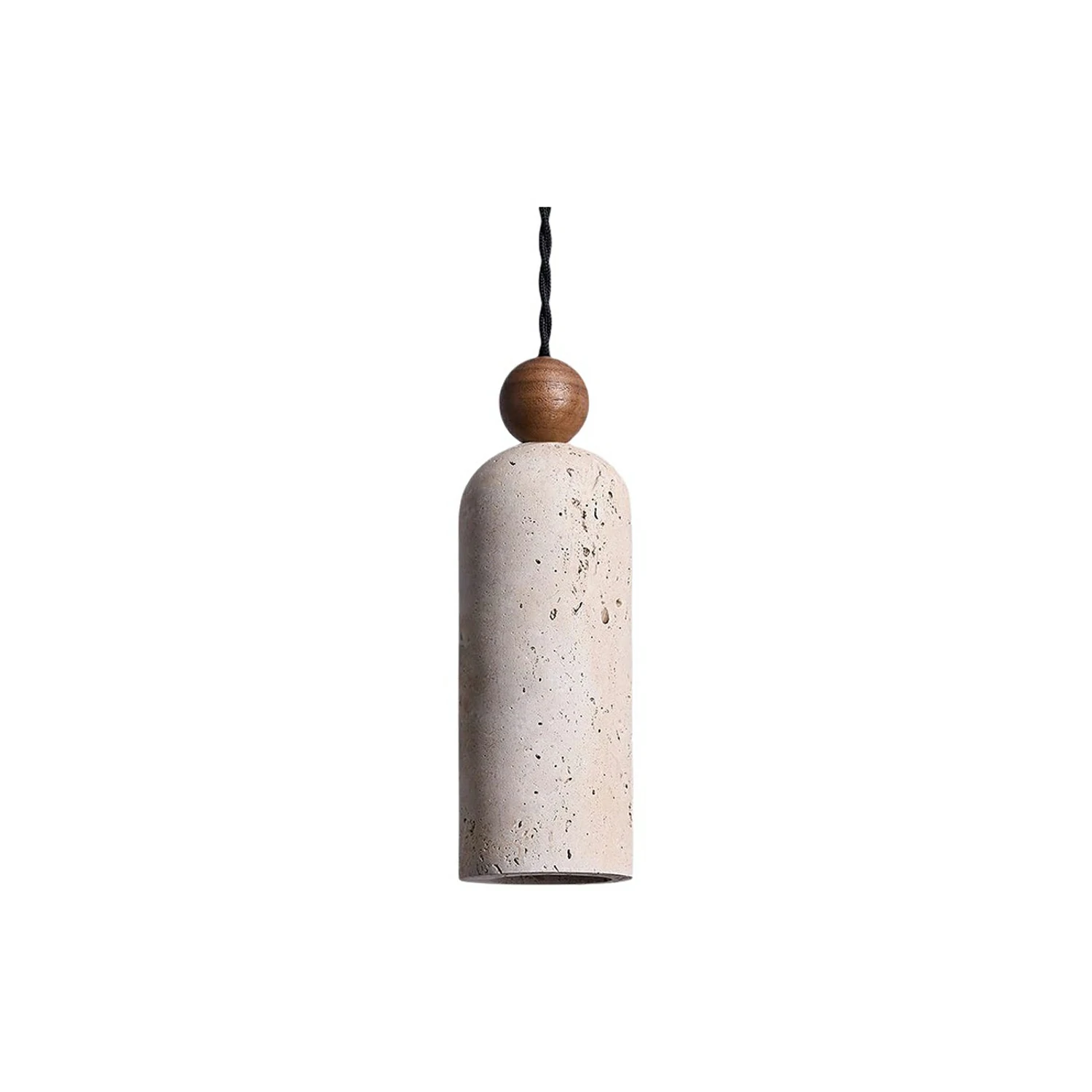 Cylinder Wood Bead Pendant Light