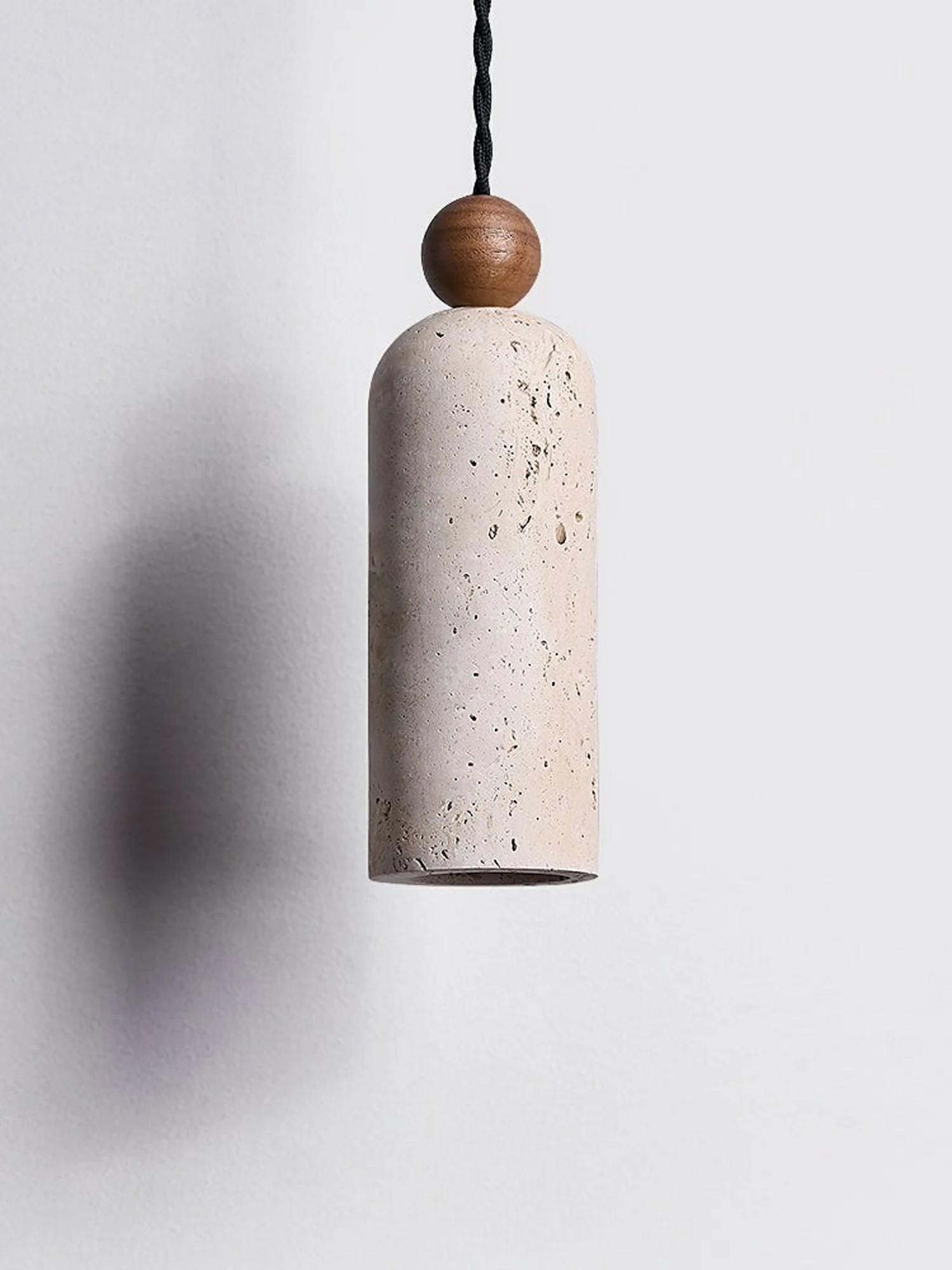 Cylinder Wood Bead Pendant Light - Image 11