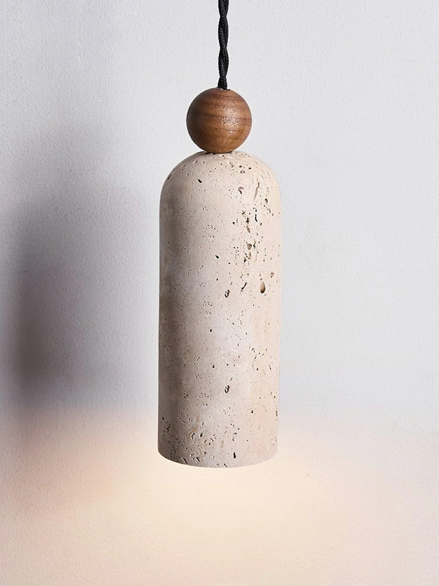 Cylinder Wood Bead Pendant Light - Image 12