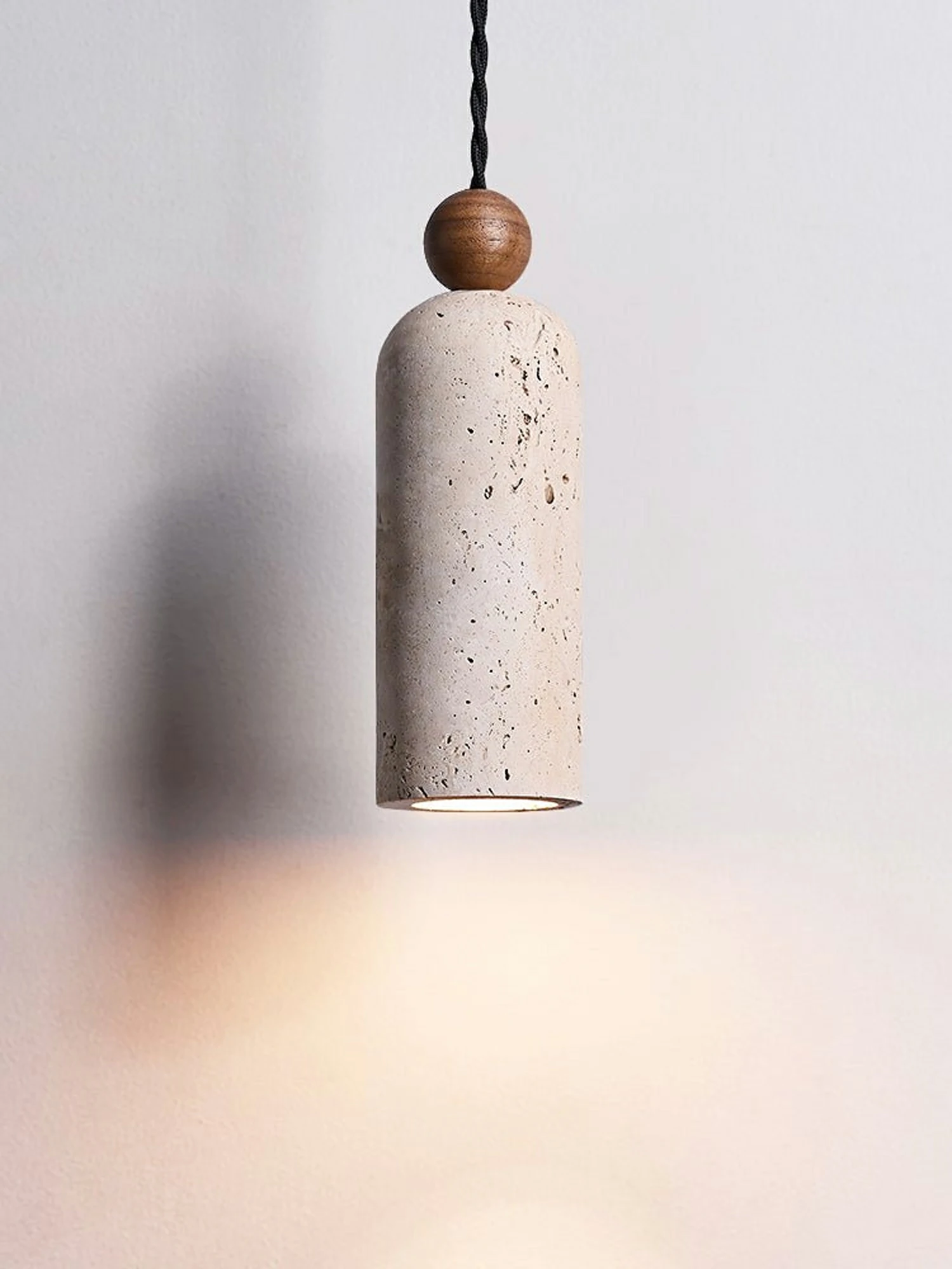 Cylinder Wood Bead Pendant Light - Image 10