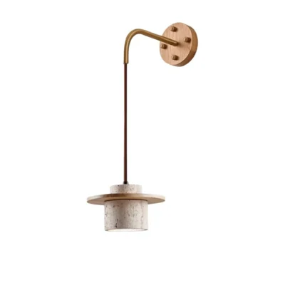 Cylindrical Stone Sconce