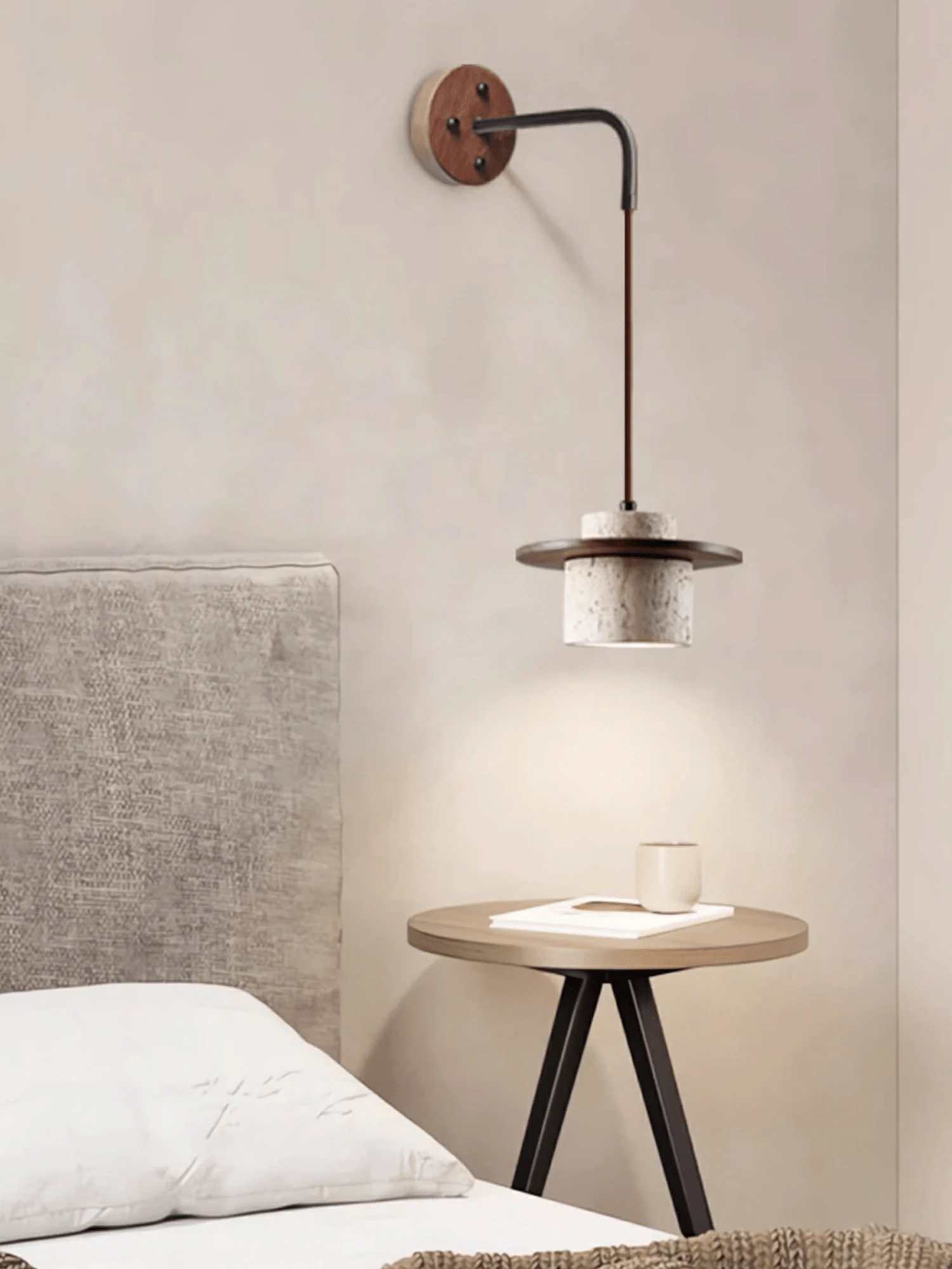 Cylindrical Stone Sconce - Image 4