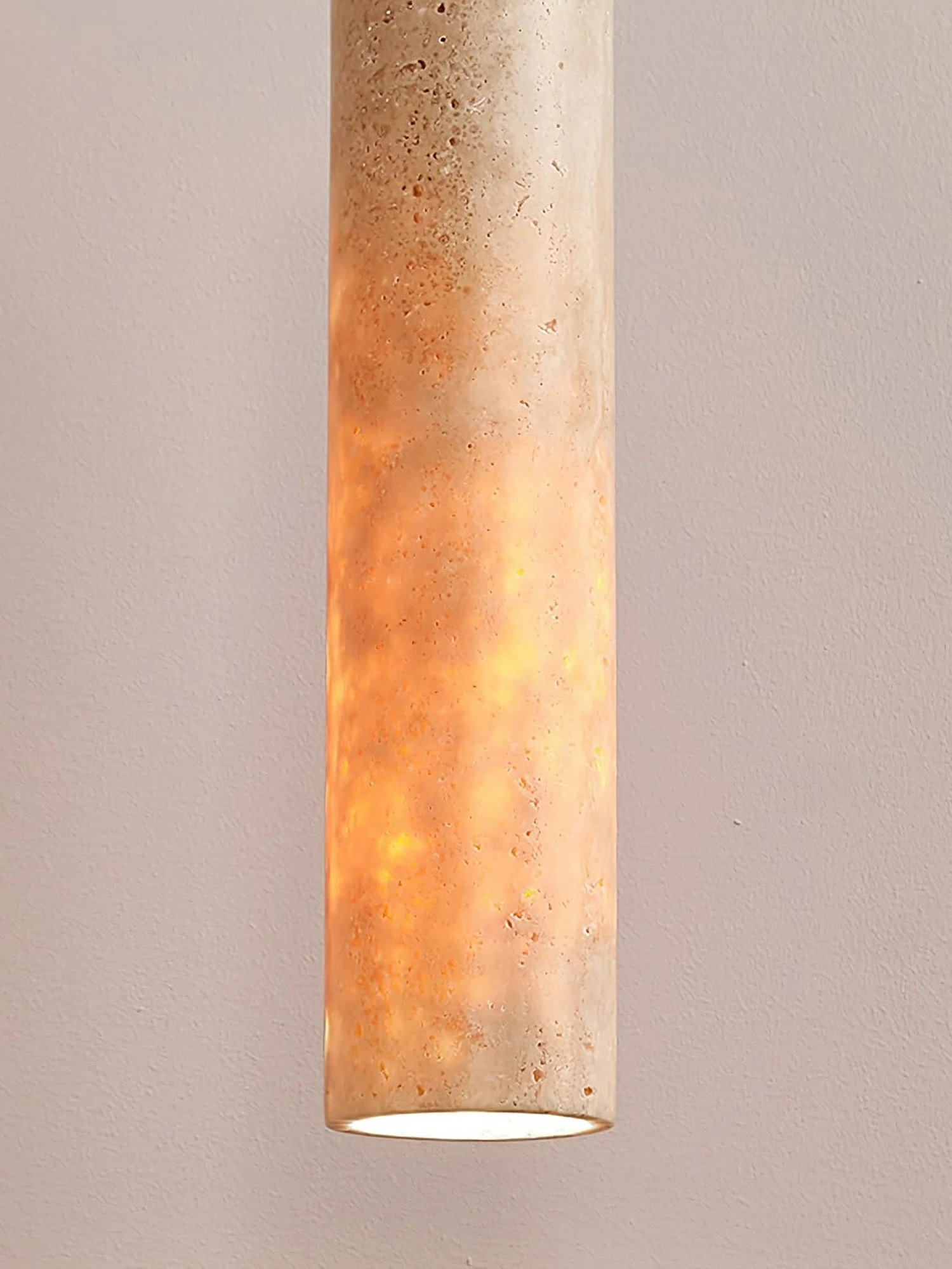 Cylindrical Travertine Pendant Light - Image 15