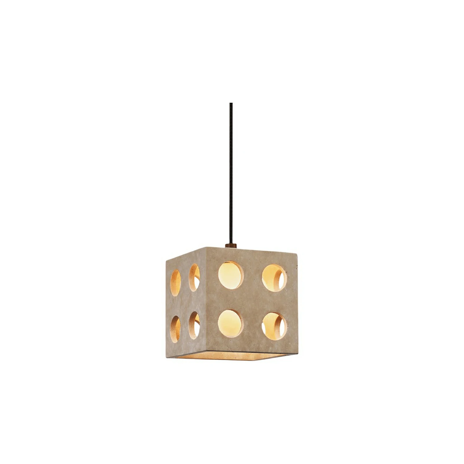 Dice Travertine Pendant Light