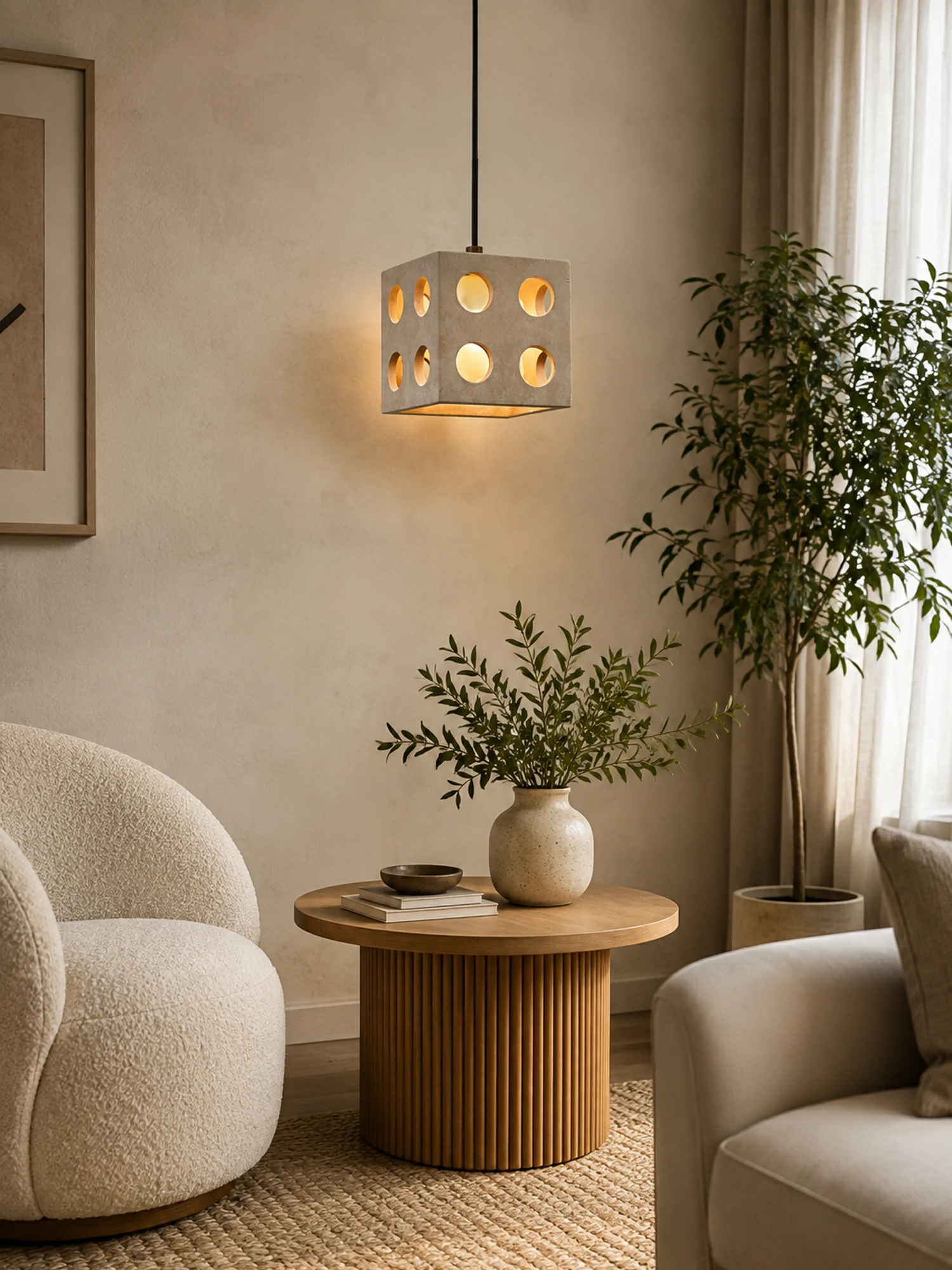 Dice Travertine Pendant Light - Image 7
