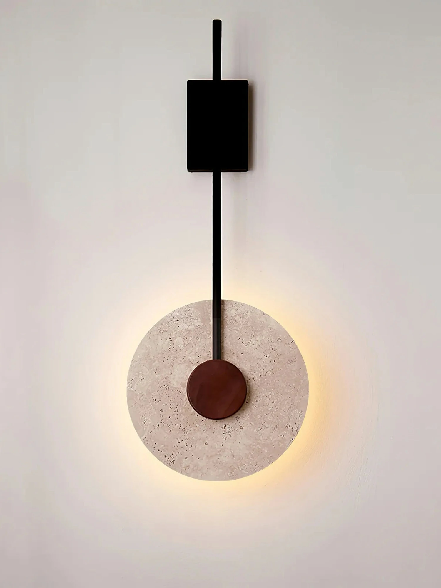 Disc Travertine Wall Lamp - Image 9
