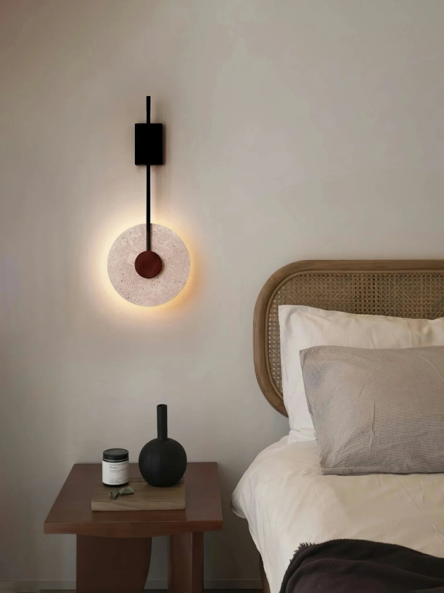 Disc Travertine Wall Lamp - Image 6