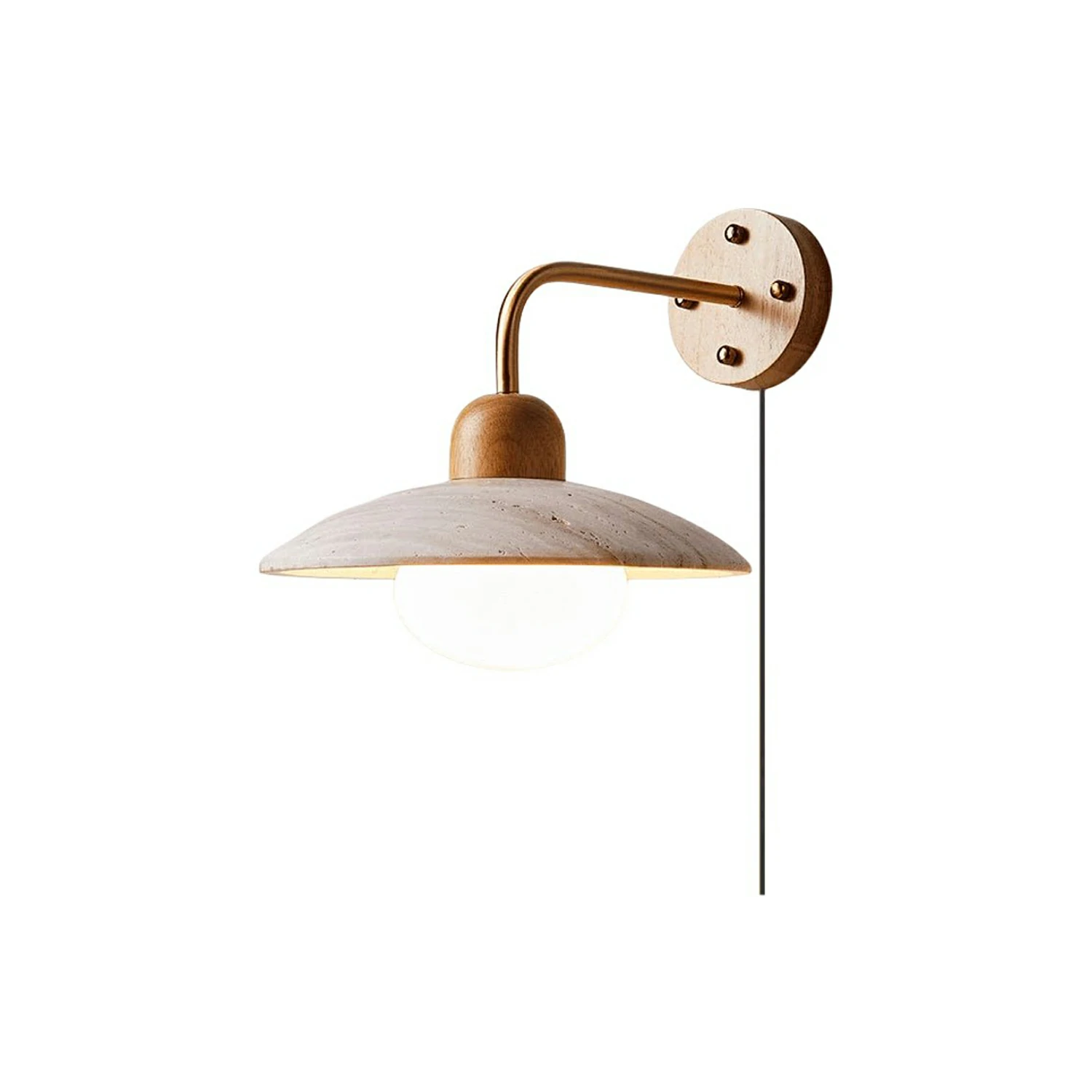 Dome Arm Plug-in Wall Lamp