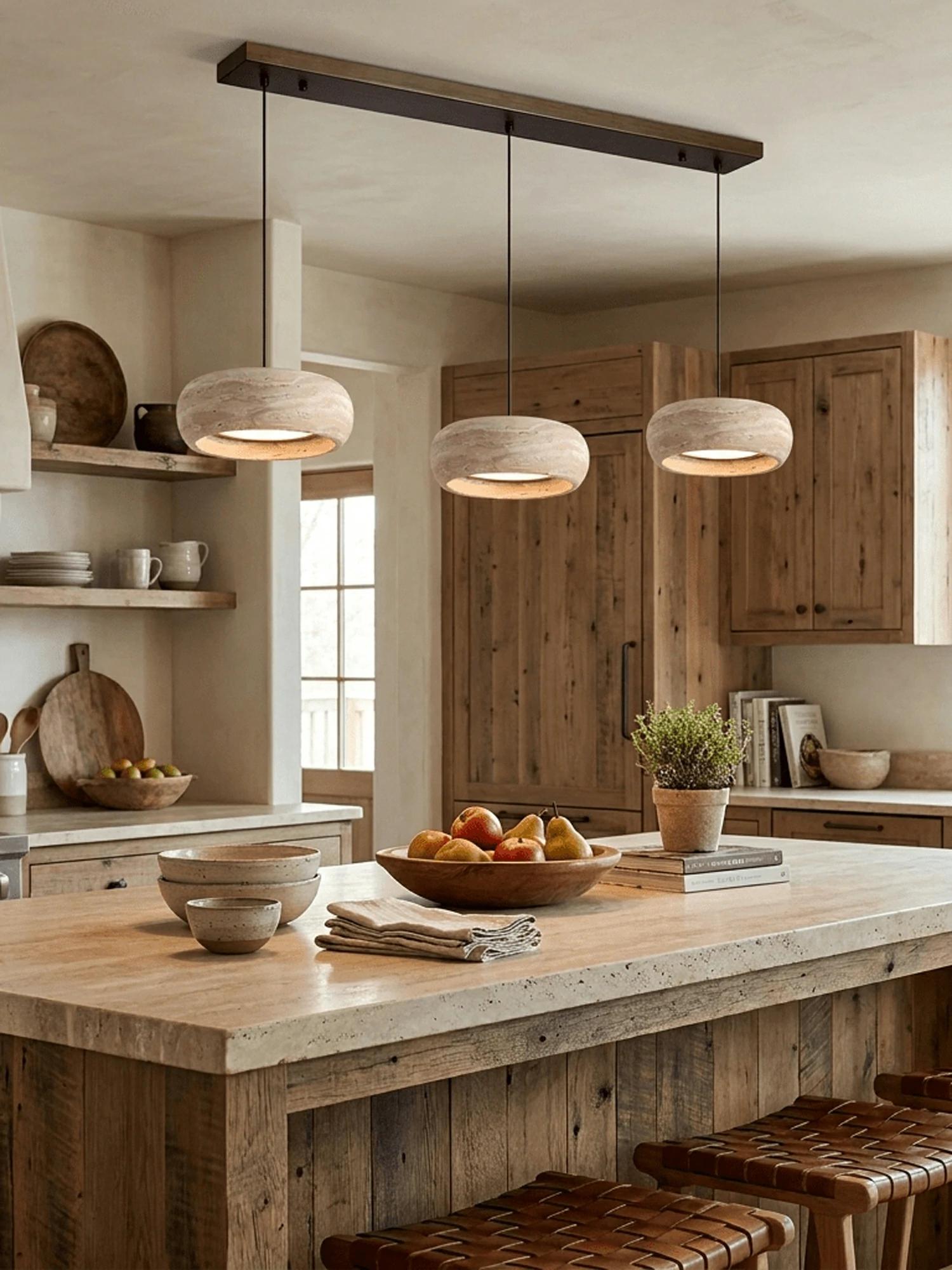 Donut Travertine Pendant Lamp - Image 4