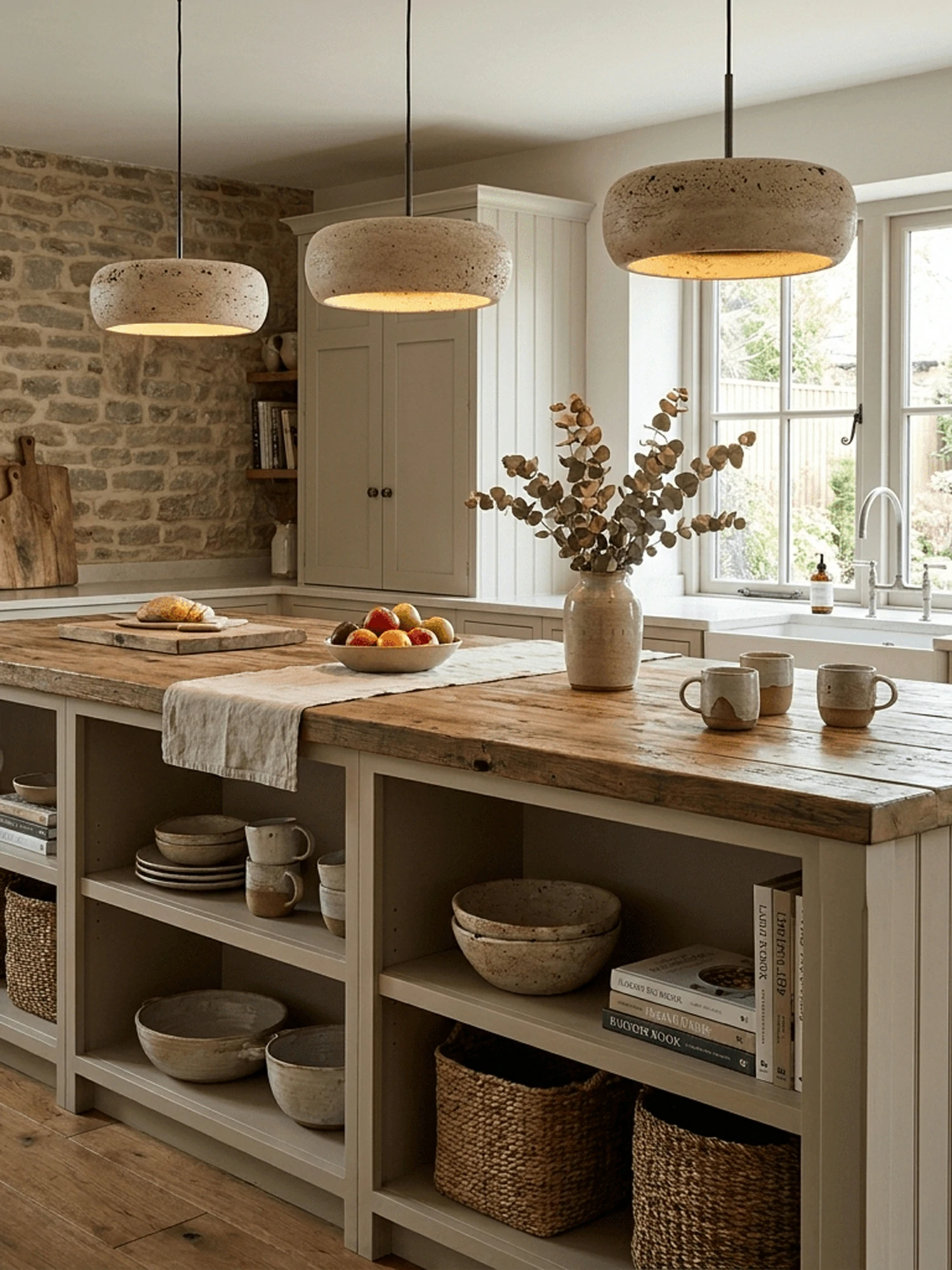 Donut Travertine Pendant Lamp - Image 5