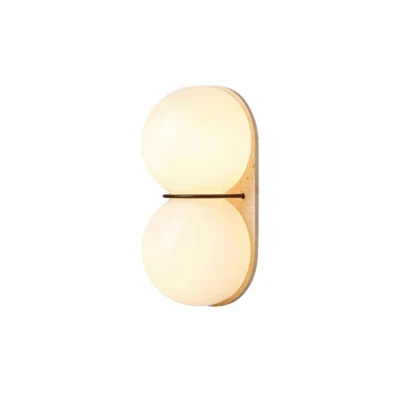 Double Globe Travertine Wall Sconce
