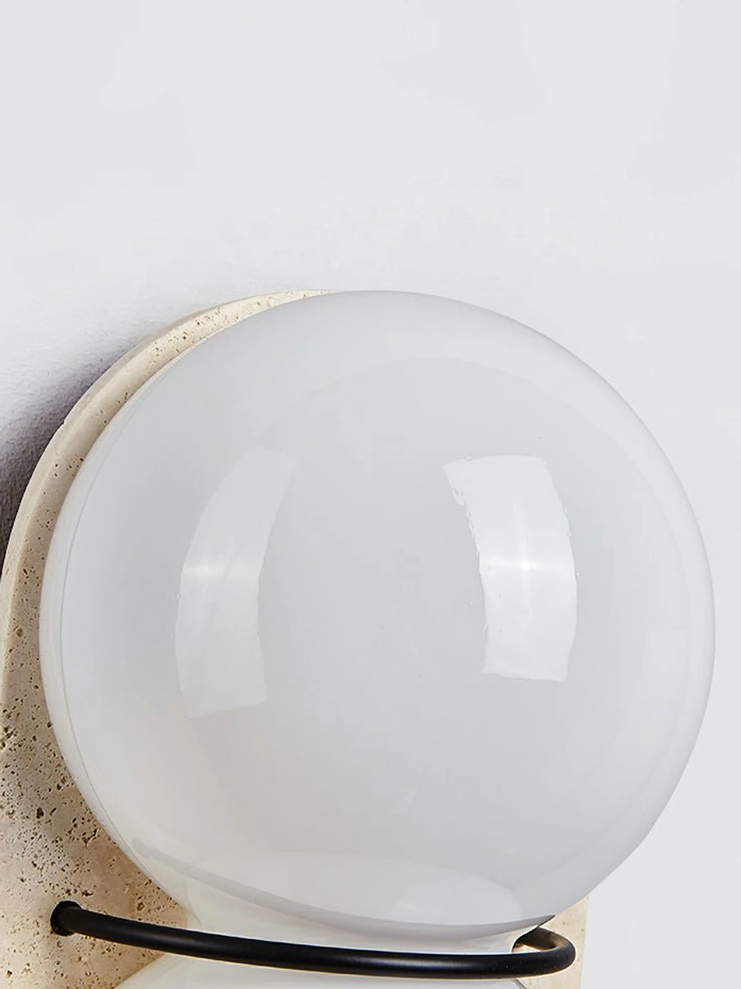 Double Globe Travertine Wall Sconce - Image 14