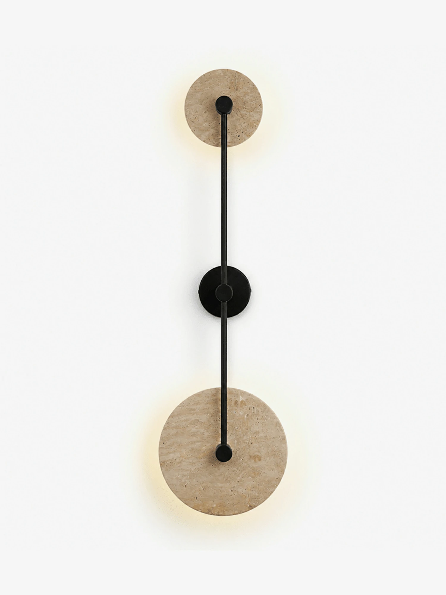 Dual Disc Travertine Wall Sconce - Image 12