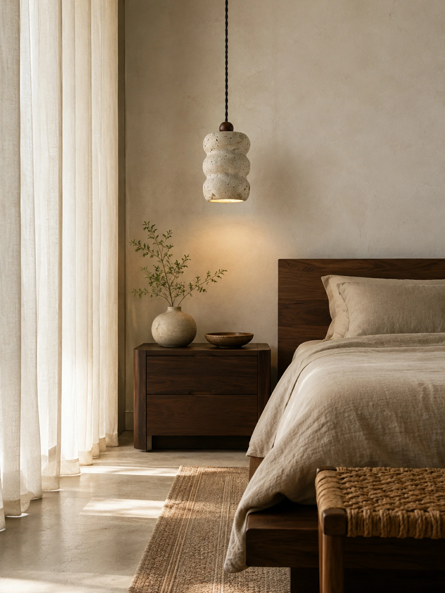 Dune Pebble Travertine Pendant Light - Image 5
