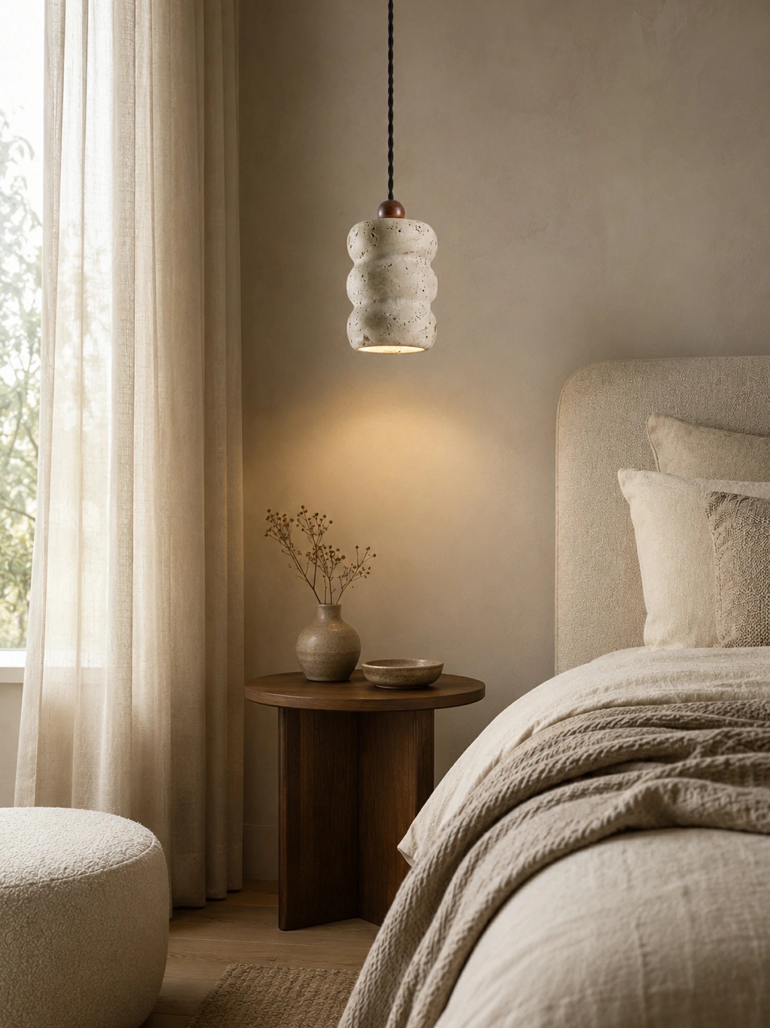 Dune Pebble Travertine Pendant Light - Image 6