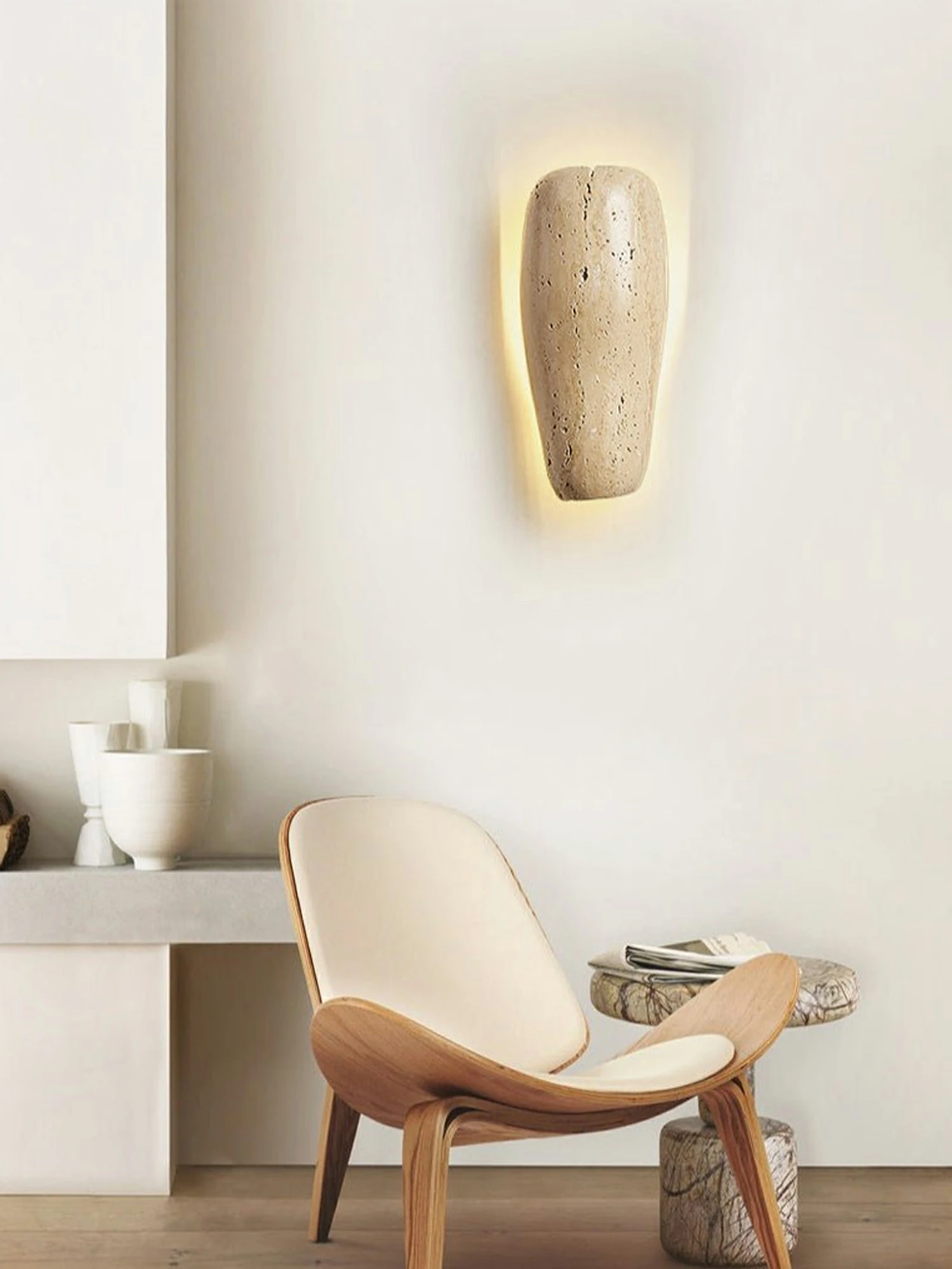 Earthy Stone Wall Sconce - Image 2