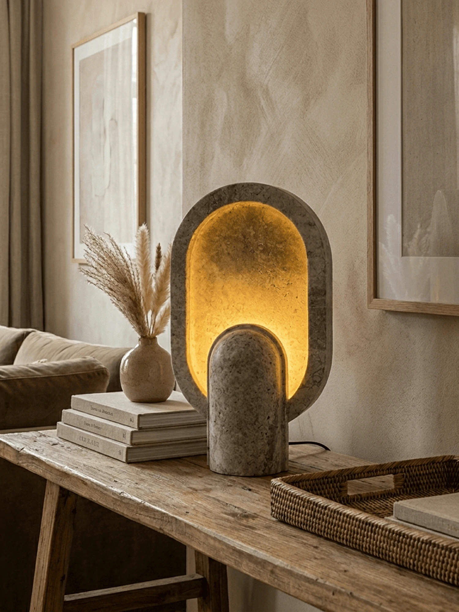 Eclipse Travertine Table Lamp - Image 12
