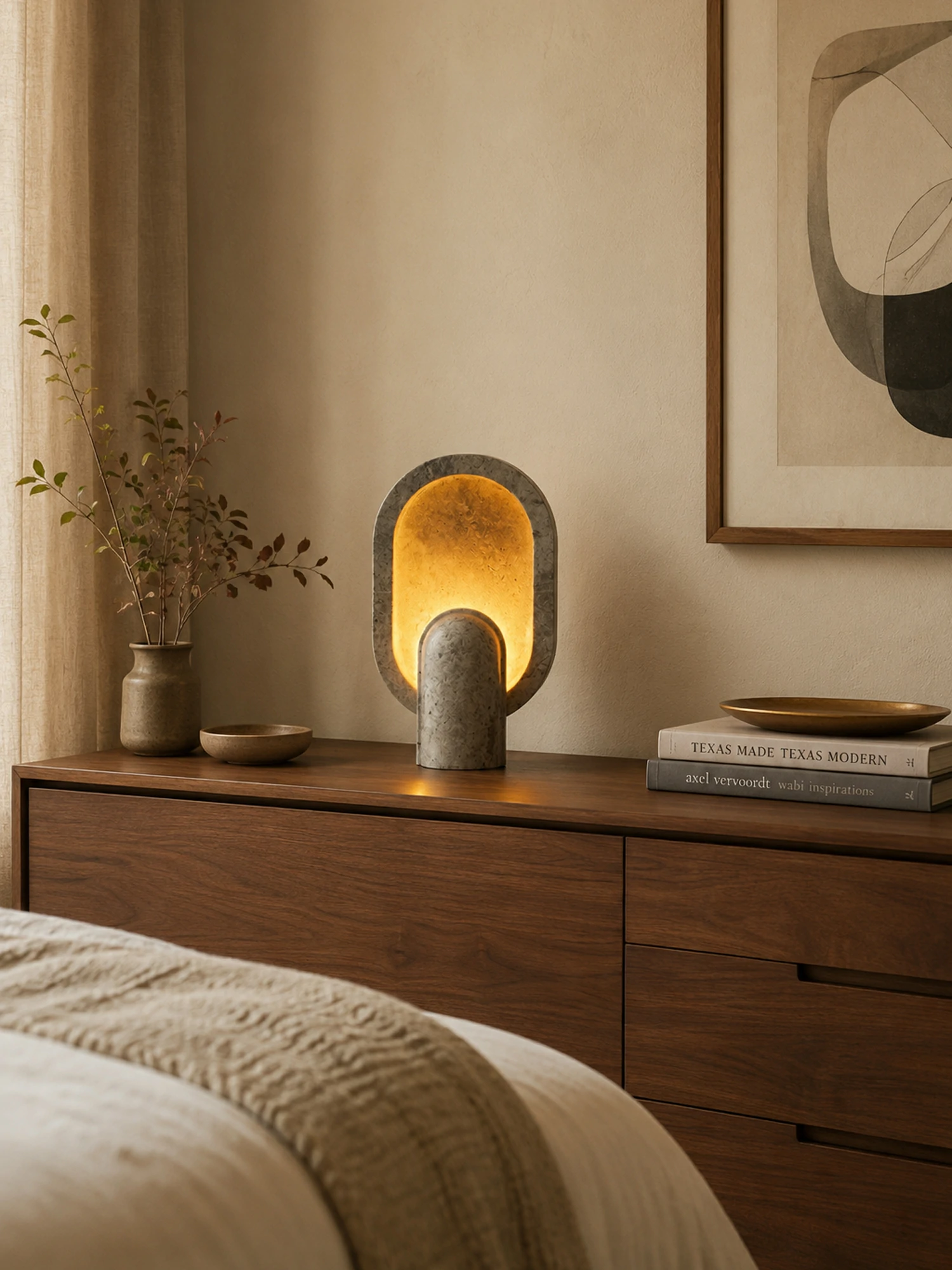 Eclipse Travertine Table Lamp - Image 6