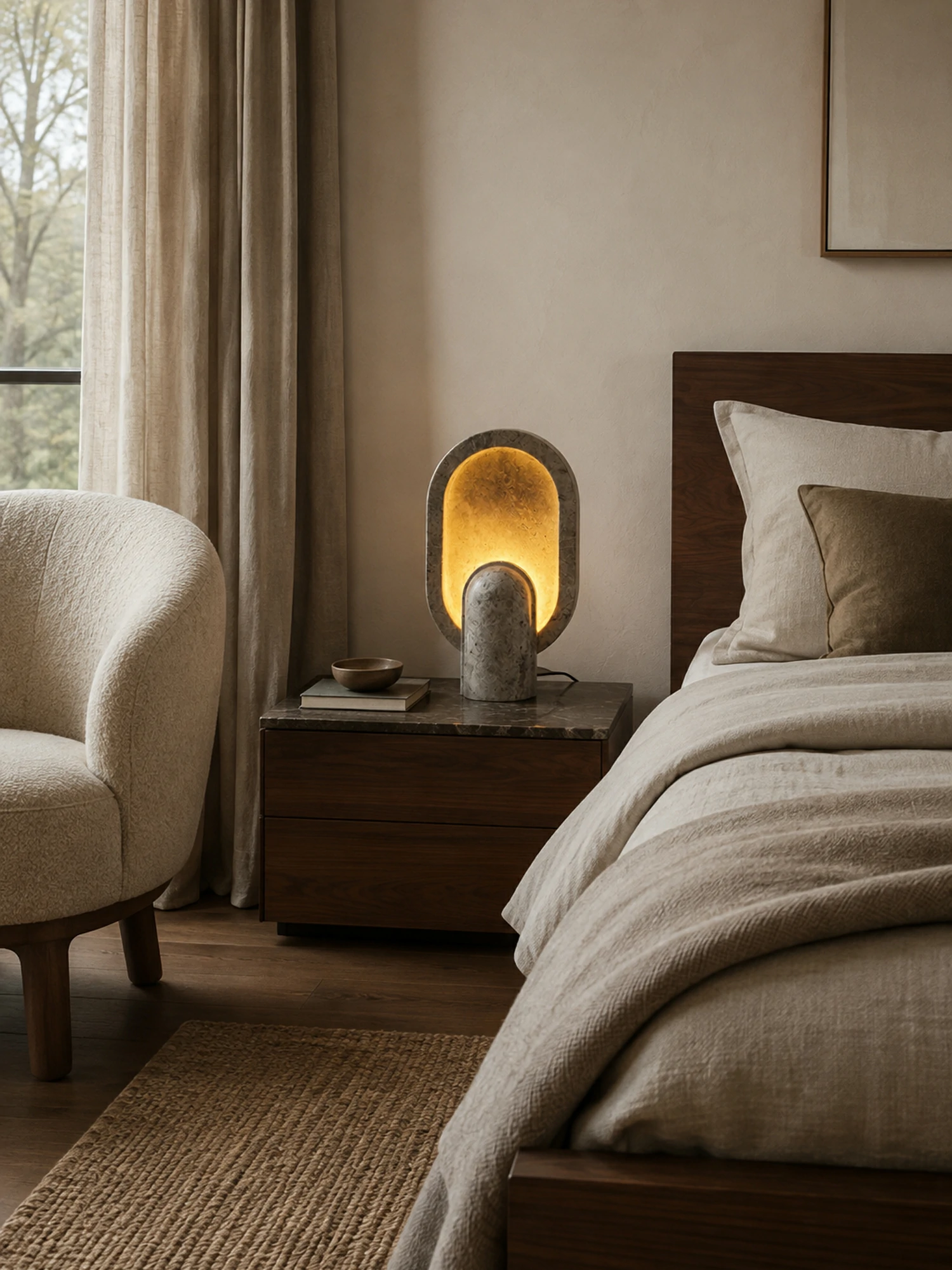 Eclipse Travertine Table Lamp - Image 8