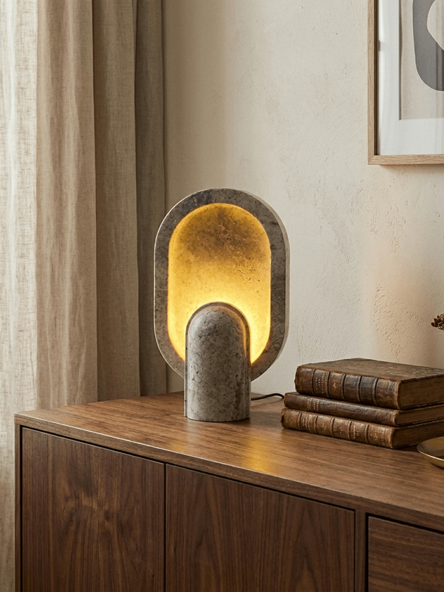 Eclipse Travertine Table Lamp - Image 10