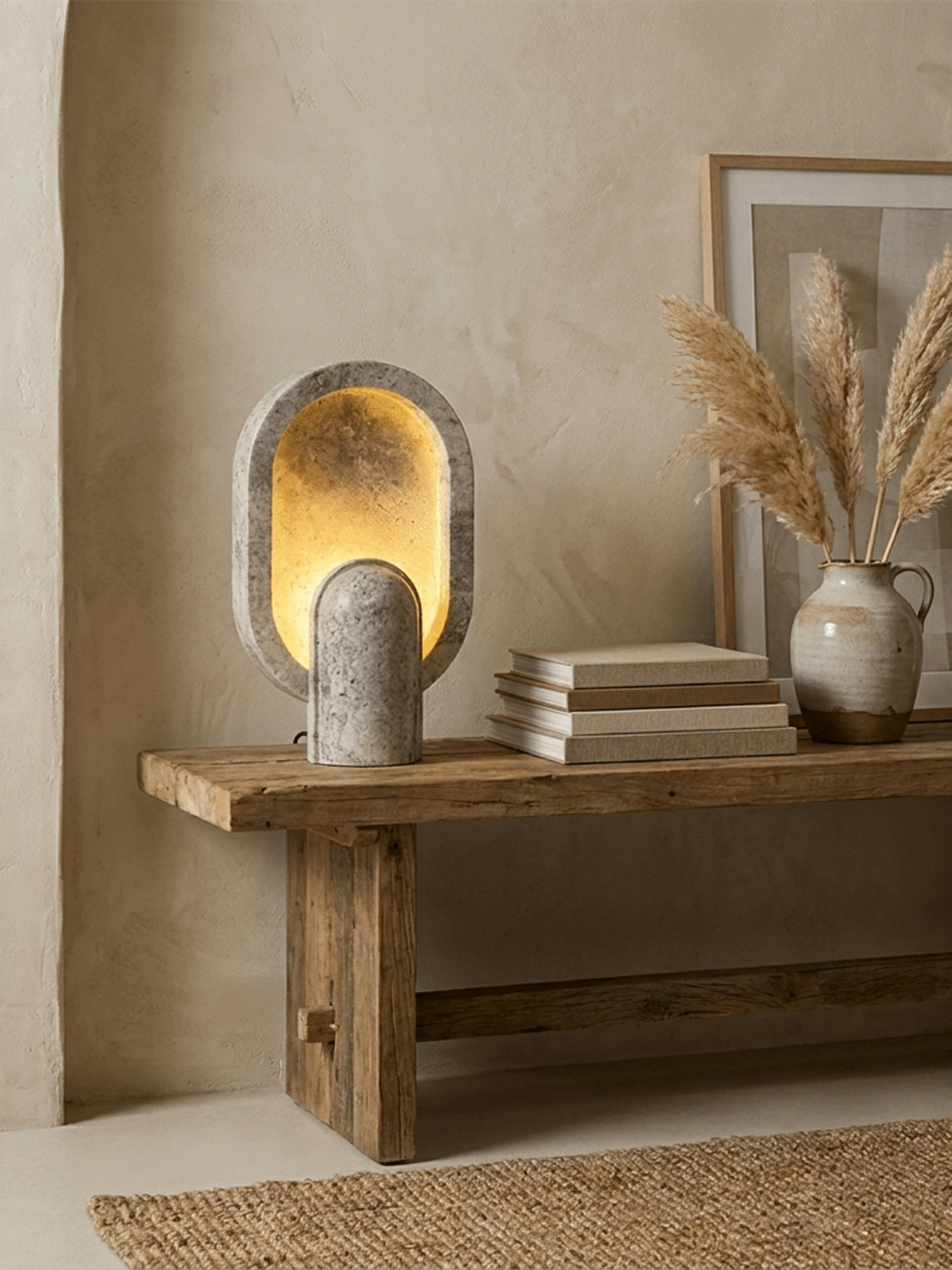 Eclipse Travertine Table Lamp - Image 7