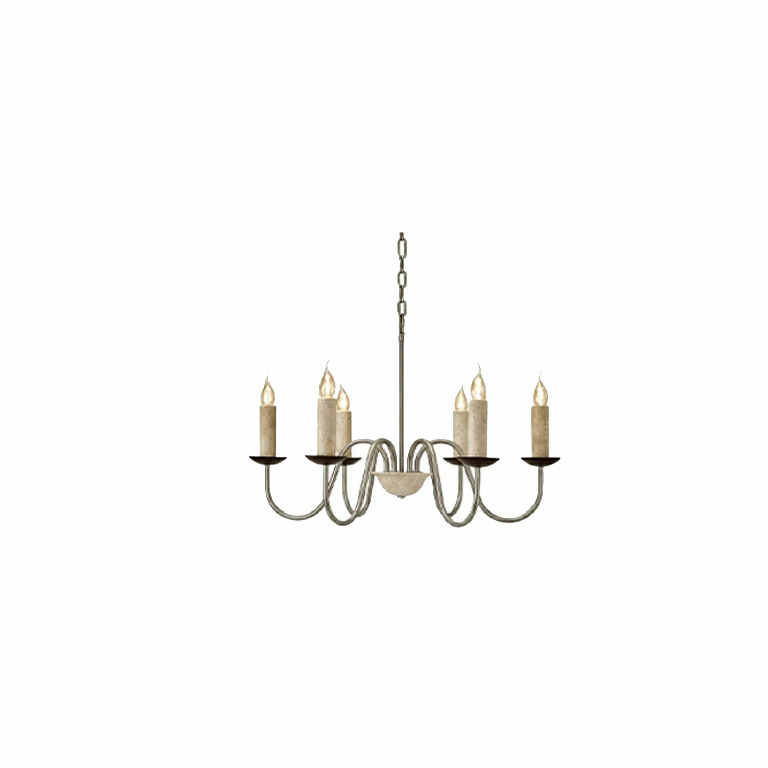 Edris Travertine Candle Chandelier