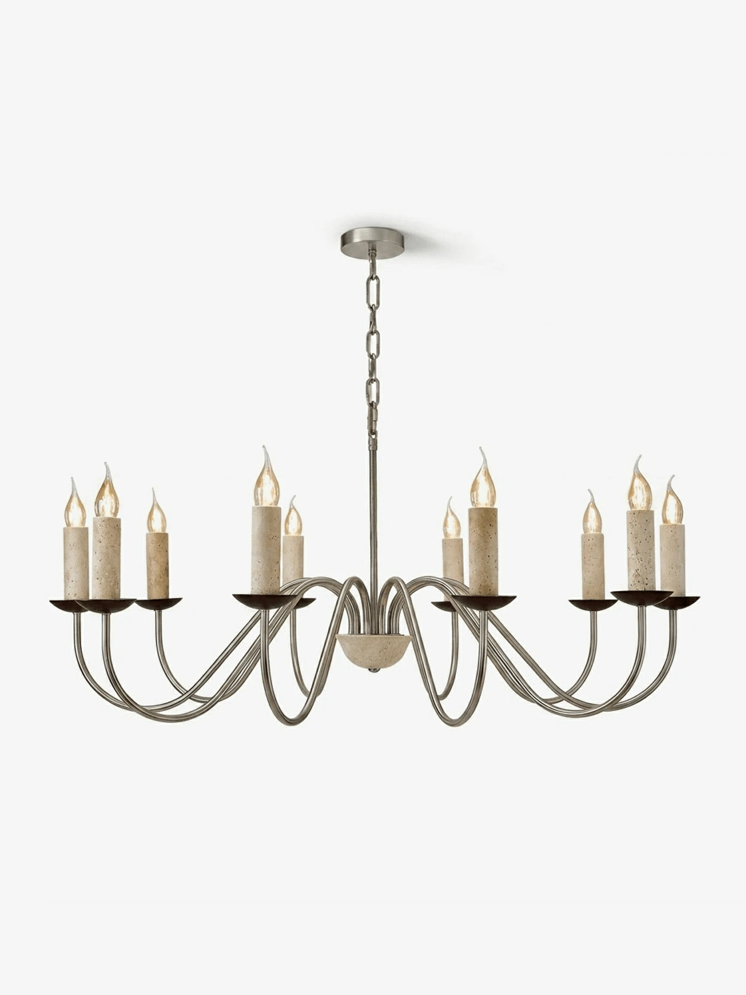 Edris Travertine Candle Chandelier - Image 10