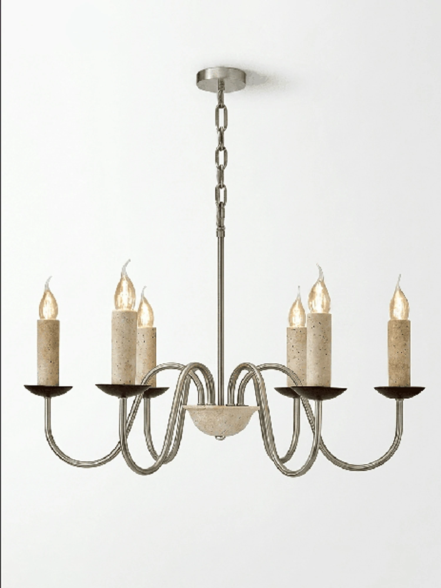Edris Travertine Candle Chandelier - Image 11