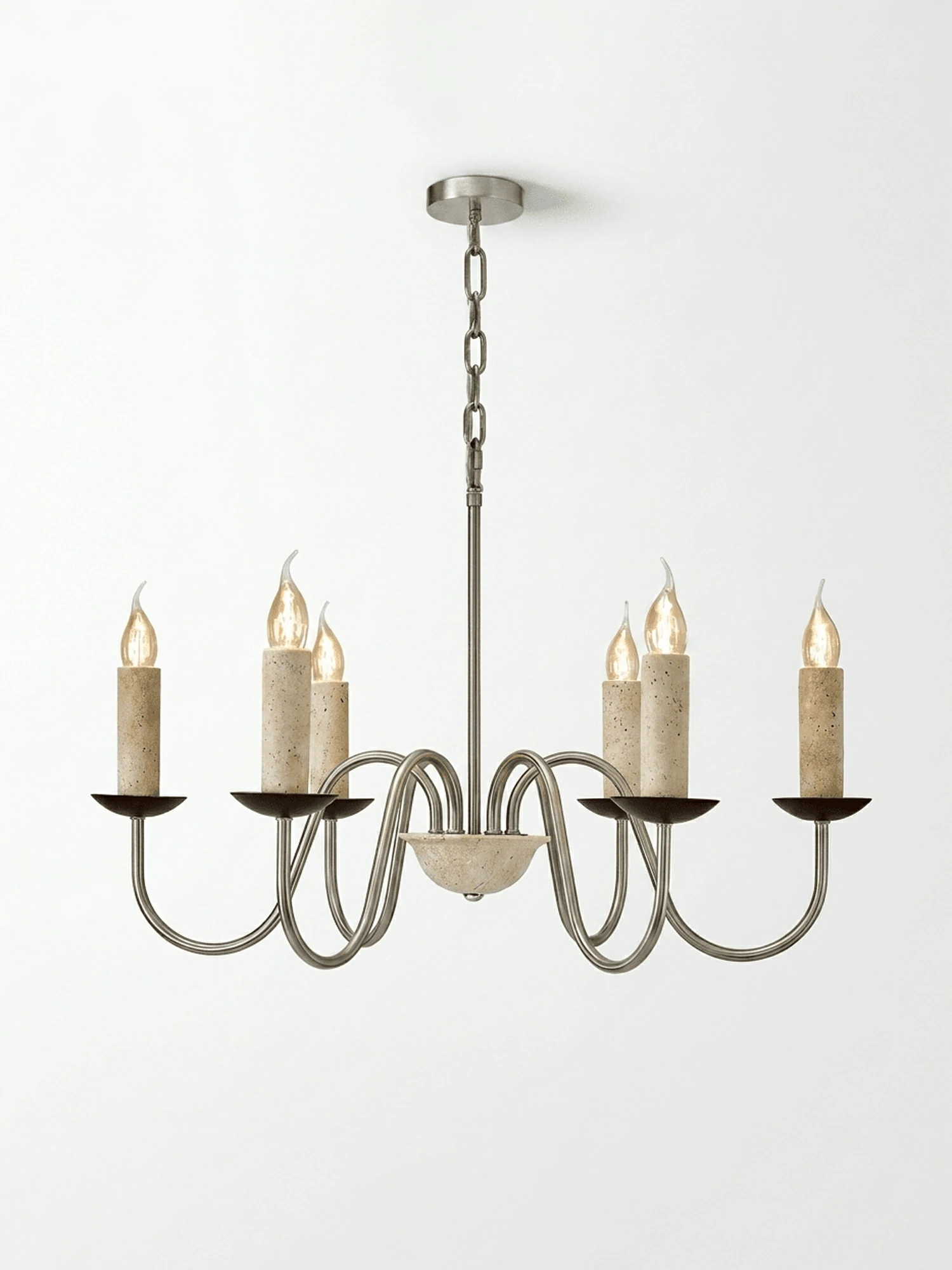 Edris Travertine Candle Chandelier - Image 9
