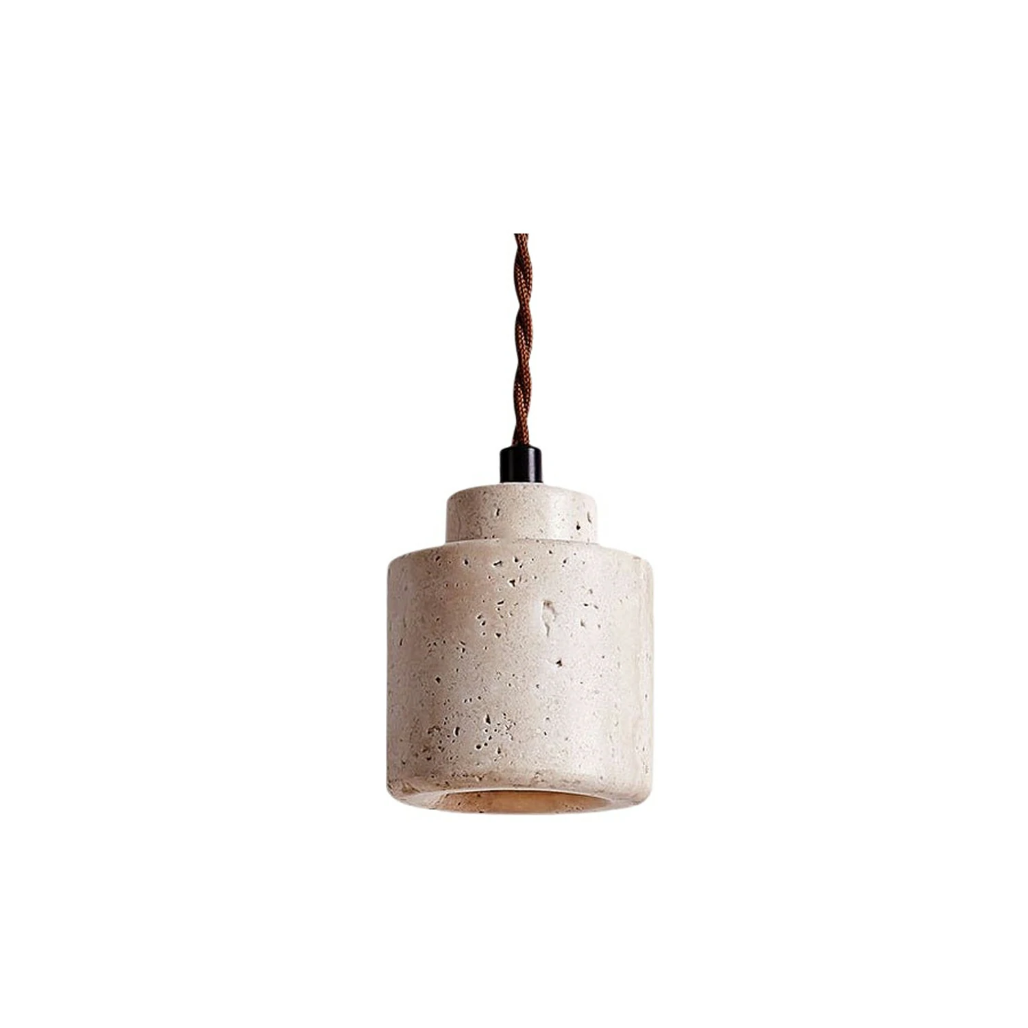 Elemental Travertine Mini Pendant Lamp