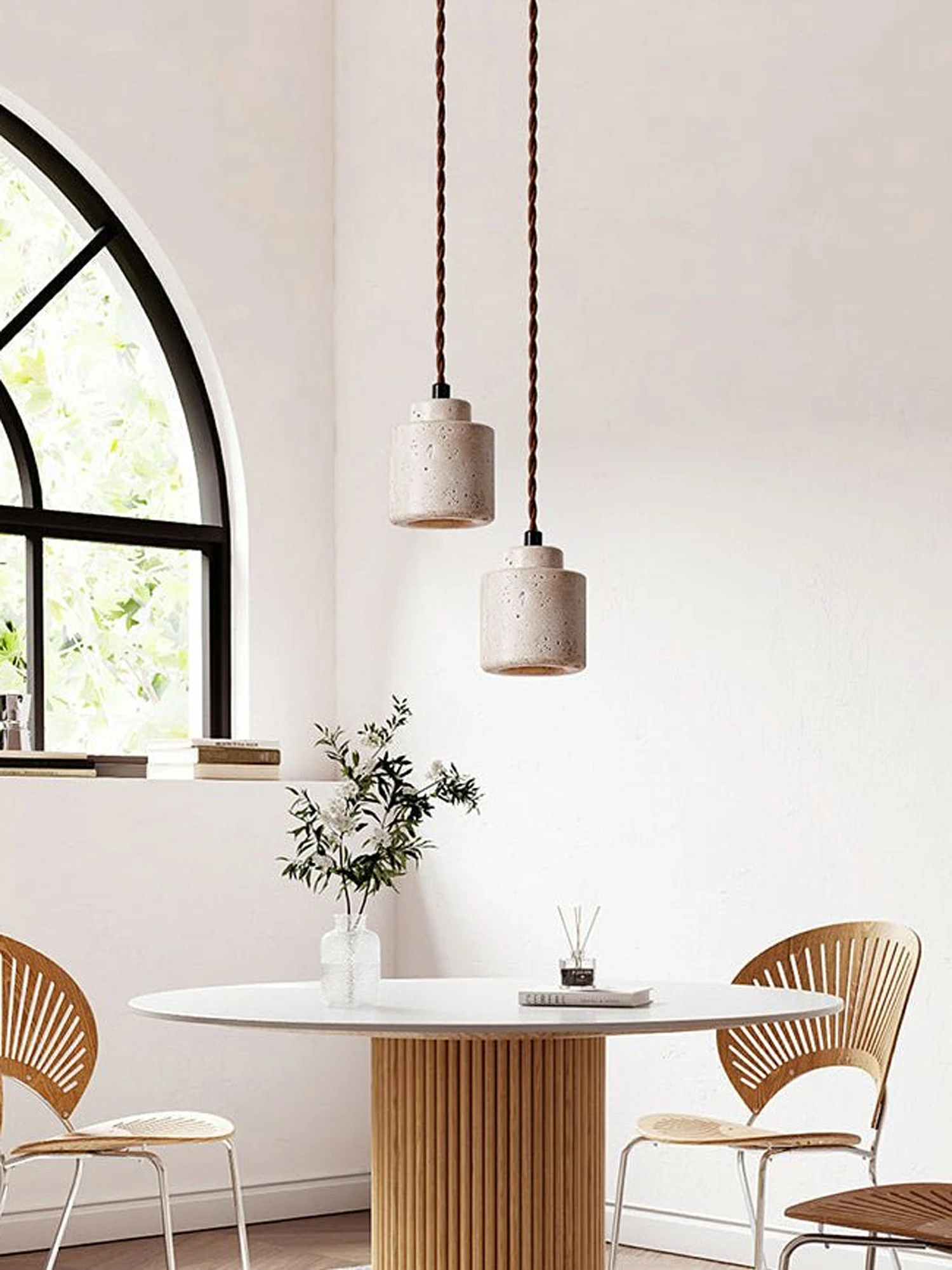 Elemental Travertine Mini Pendant Lamp - Image 2