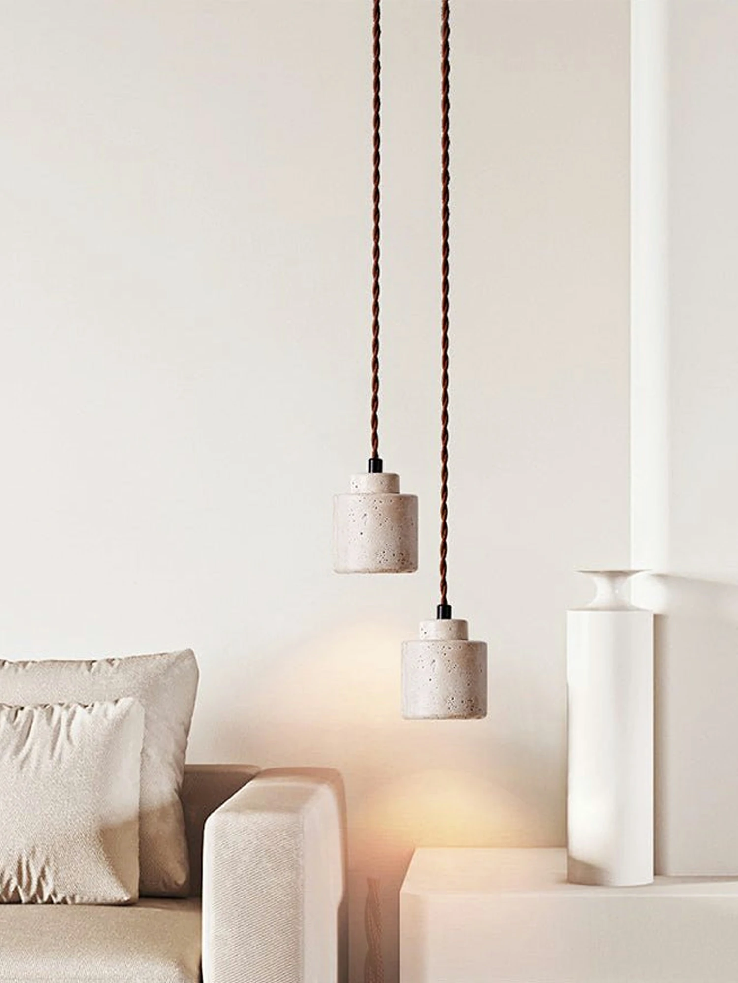 Elemental Travertine Mini Pendant Lamp - Image 5