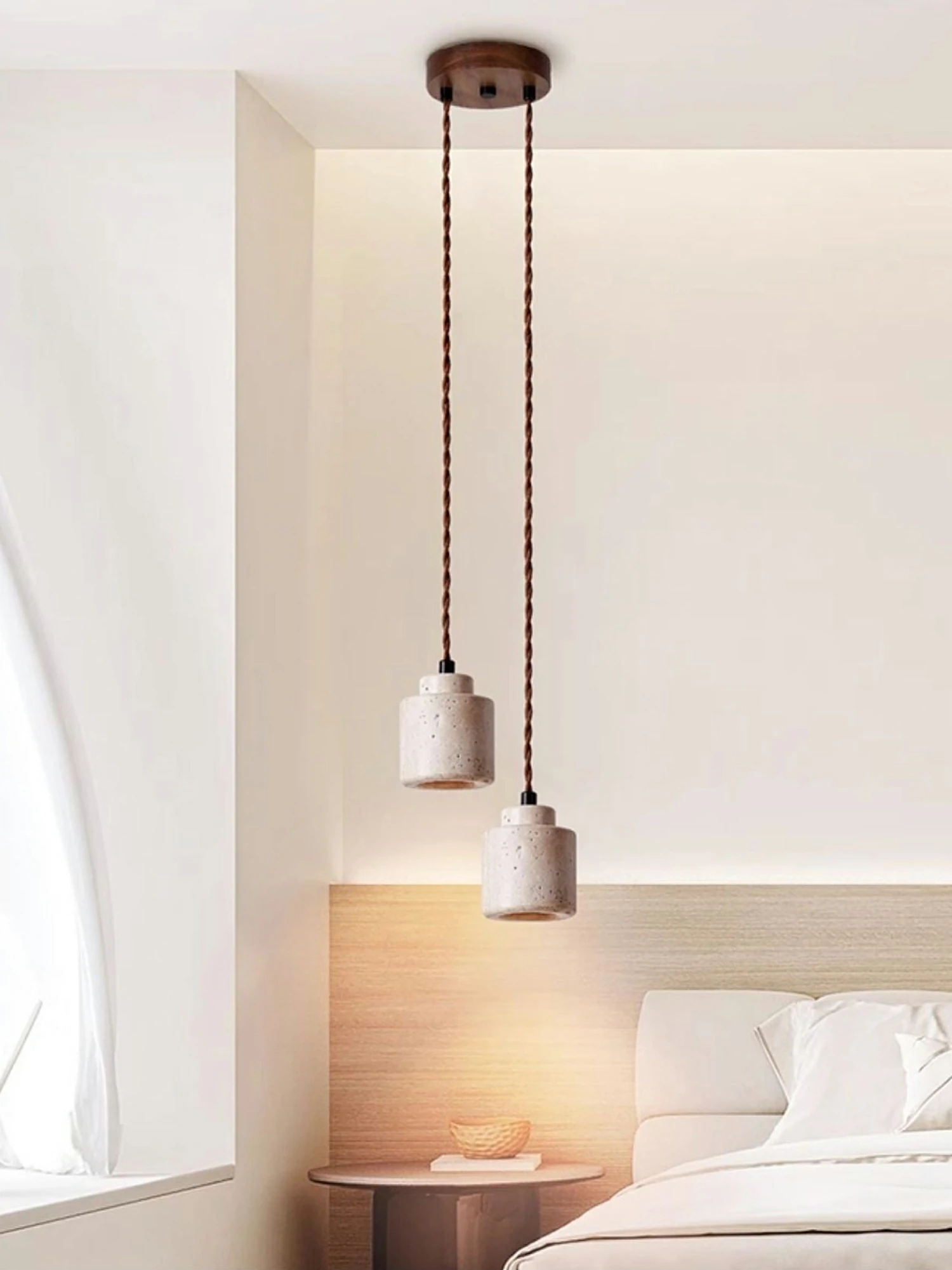 Elemental Travertine Mini Pendant Lamp - Image 6