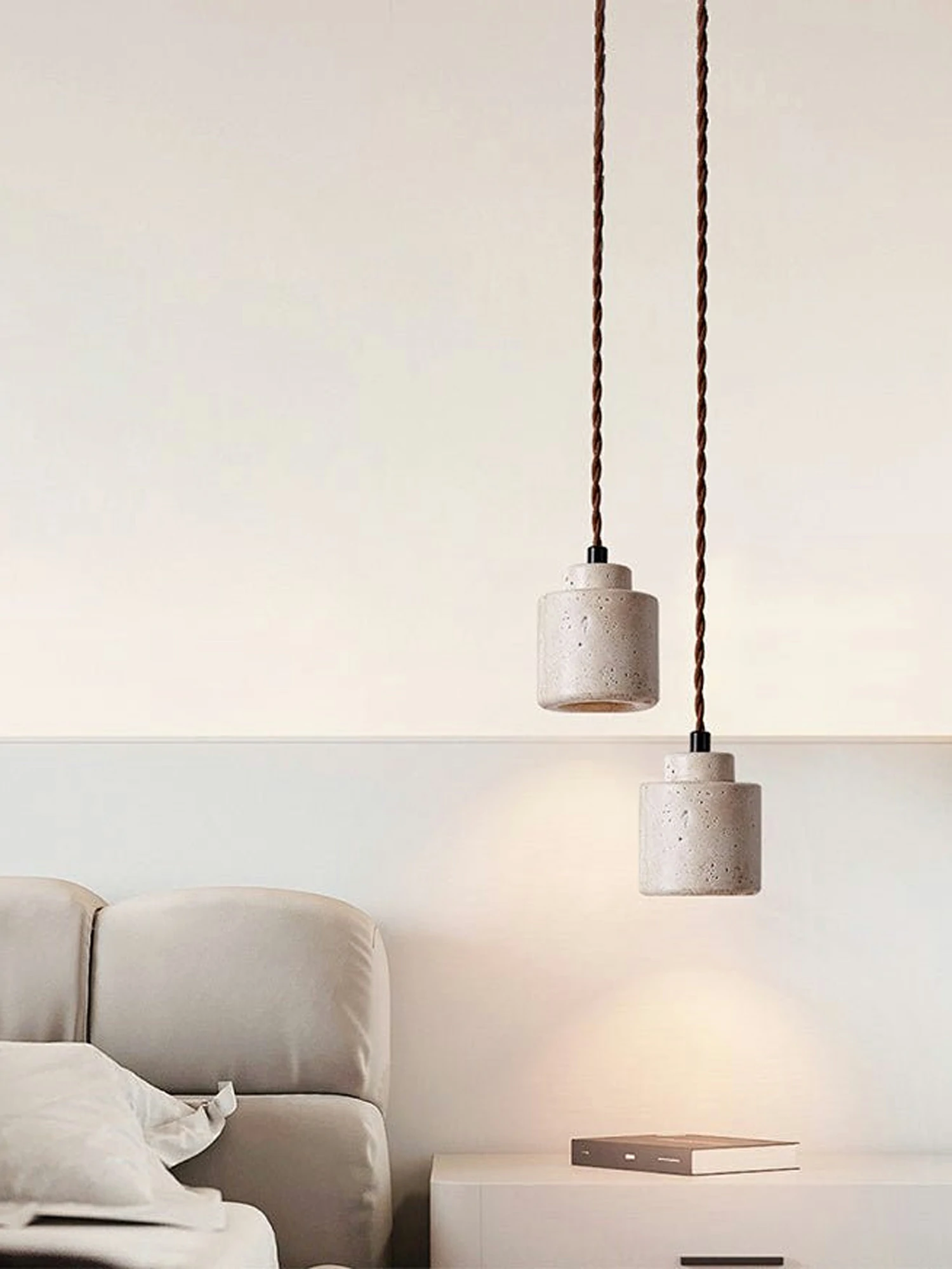 Elemental Travertine Mini Pendant Lamp - Image 4