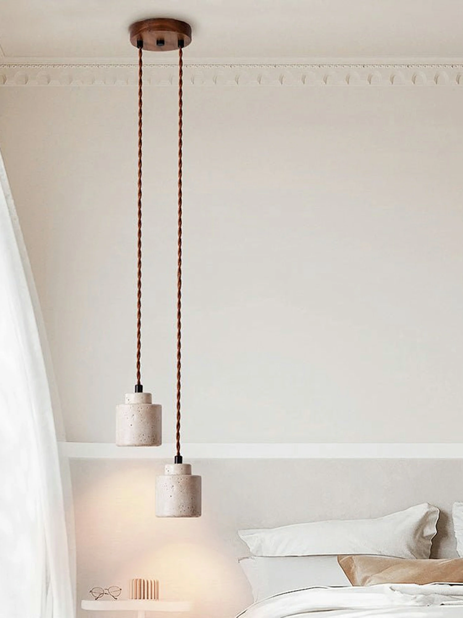 Elemental Travertine Mini Pendant Lamp - Image 7