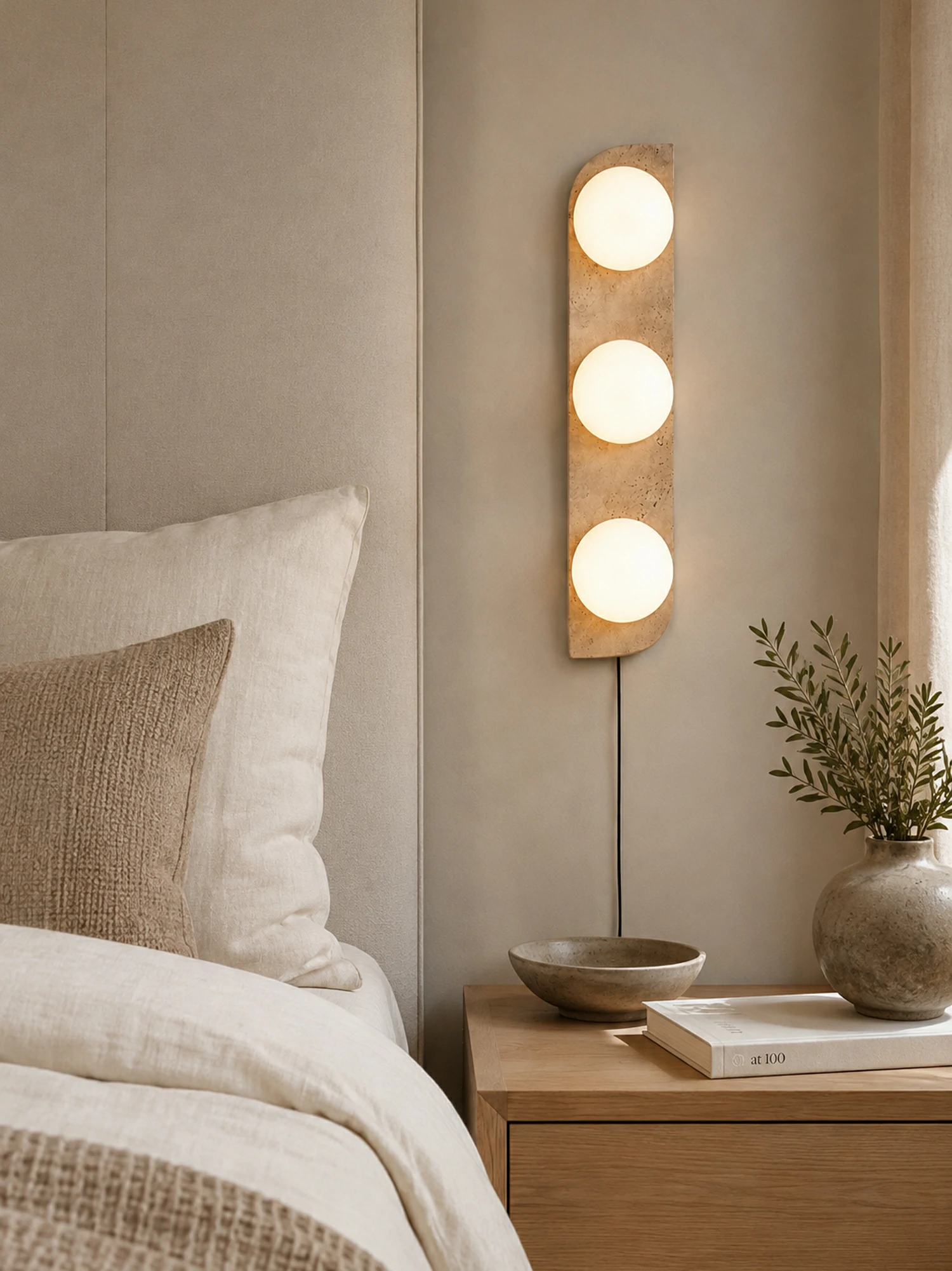 Elysian Travertine Plug-in Wall Light - Image 12