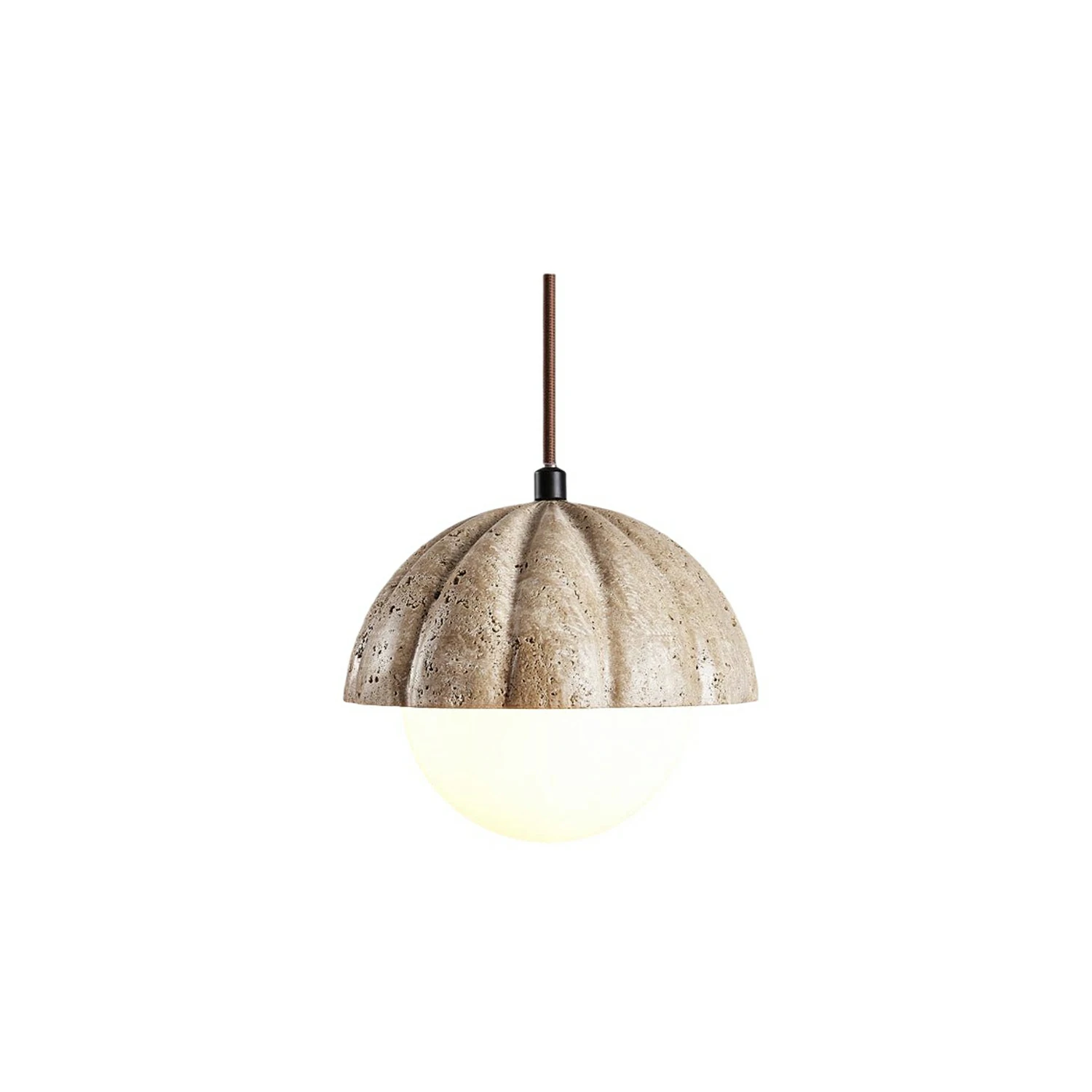 Fluted Orb Pendant Lamp