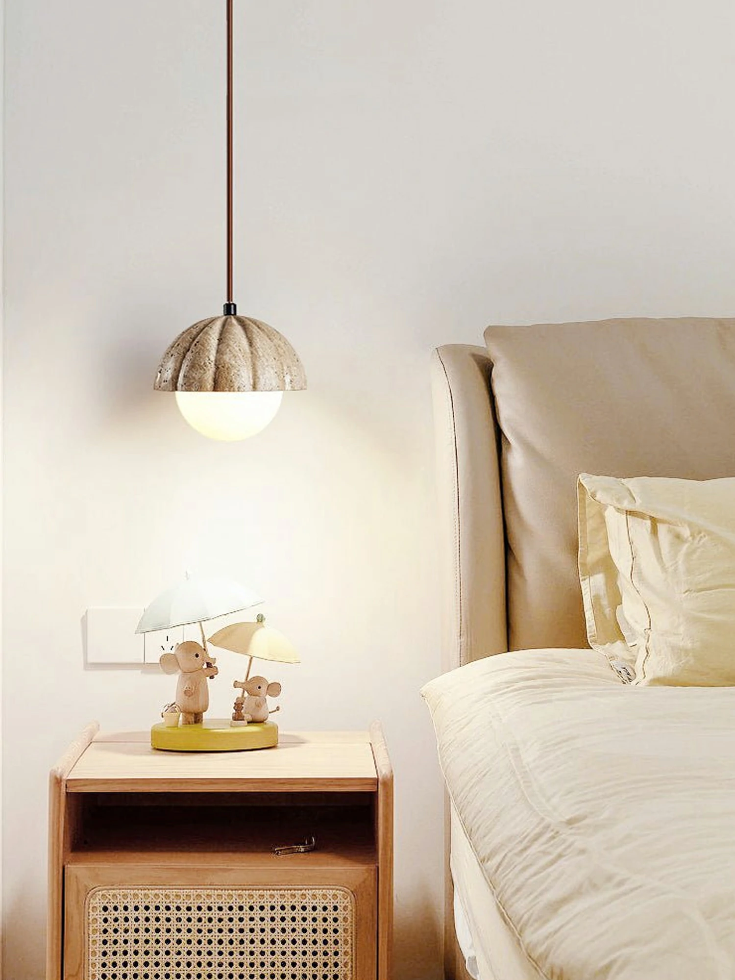 Fluted Orb Pendant Lamp - Image 3