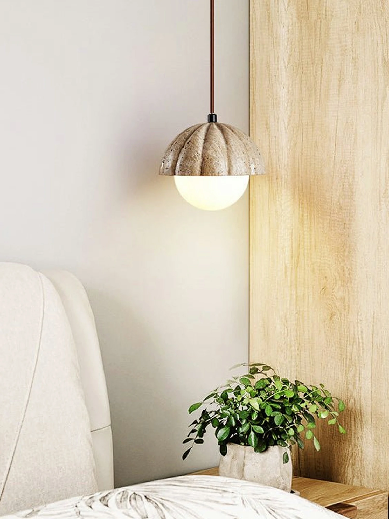 Fluted Orb Pendant Lamp - Image 2